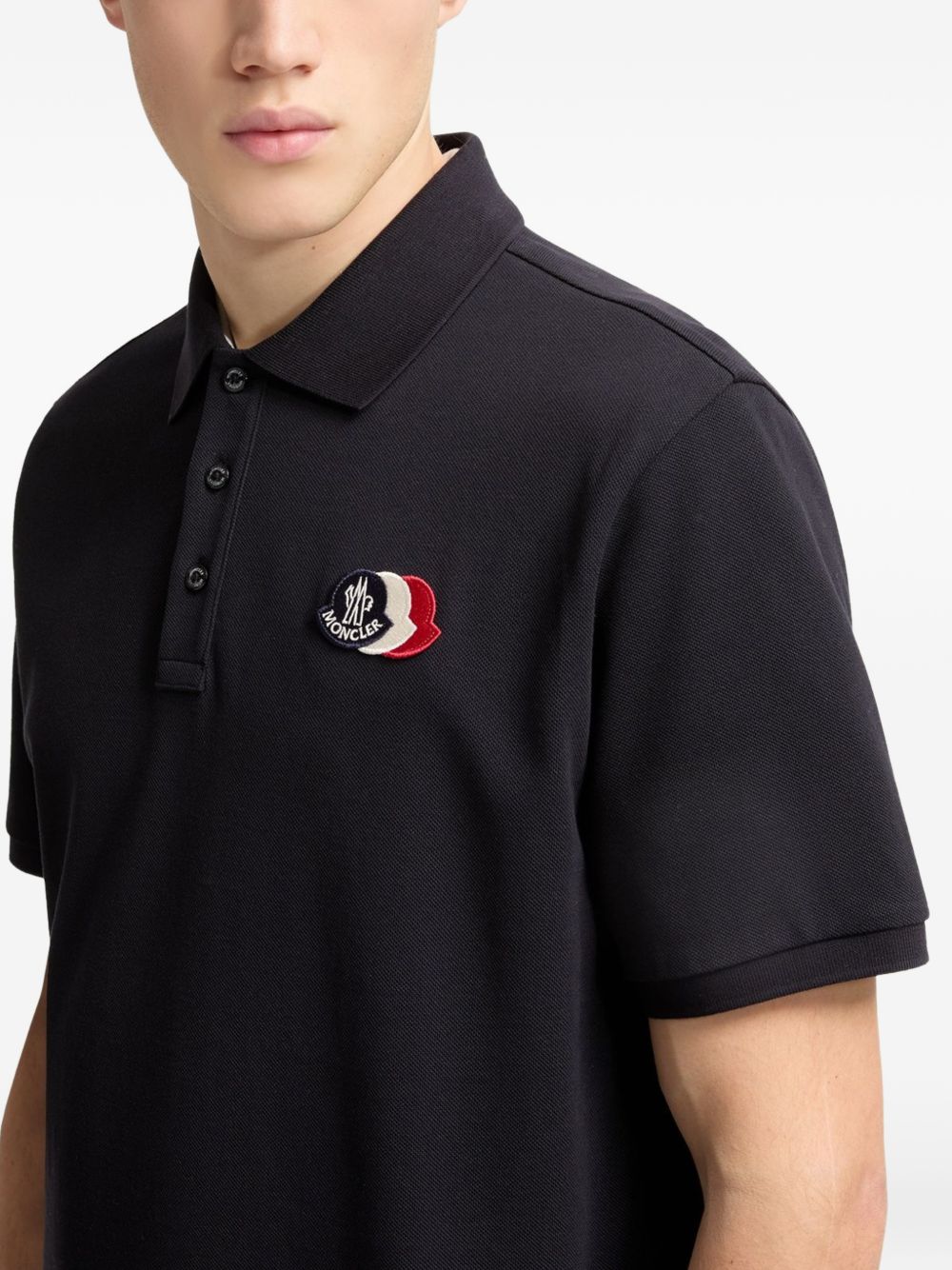 Оригінальна Logo-Patch Polo Shirt Moncler – вид ззаду