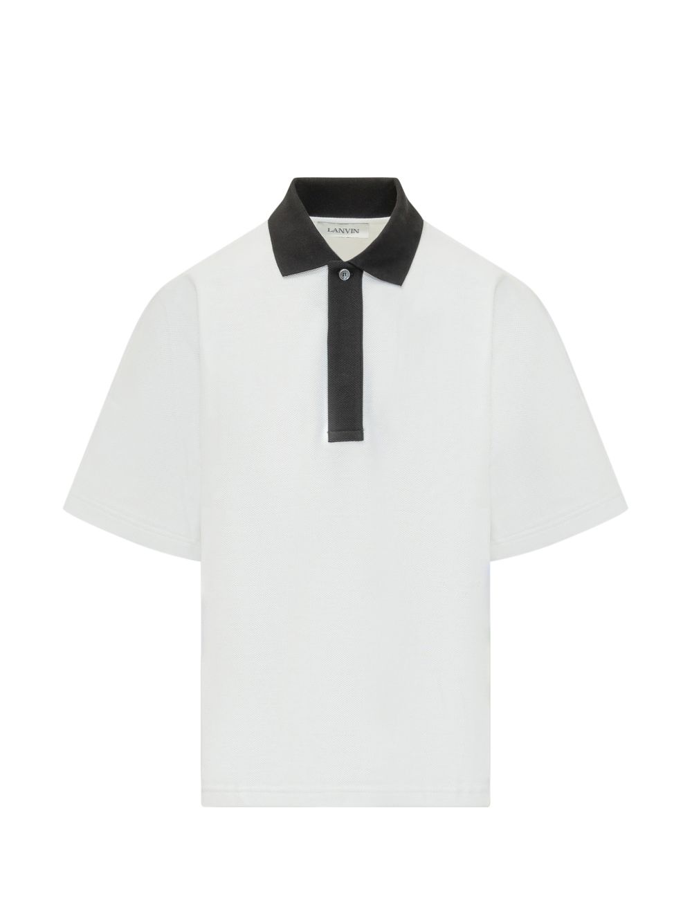 Buttoned Cotton Polo Shirt Lanvin – Гарантія оригінальності – боковий вид