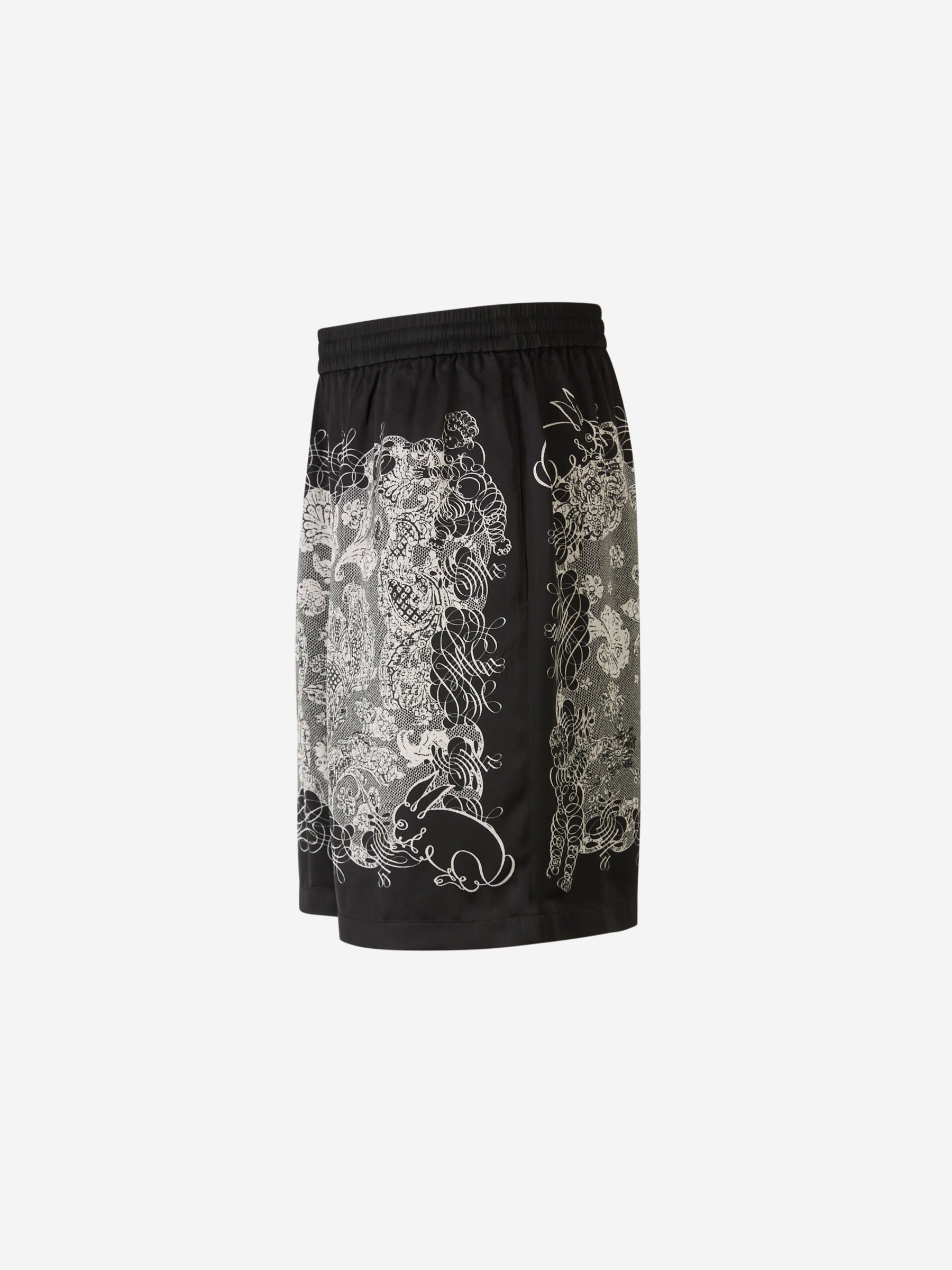 Viscose Printed Bermuda Shorts Acne studios оригінал – Купити в Україні – вид ззаду