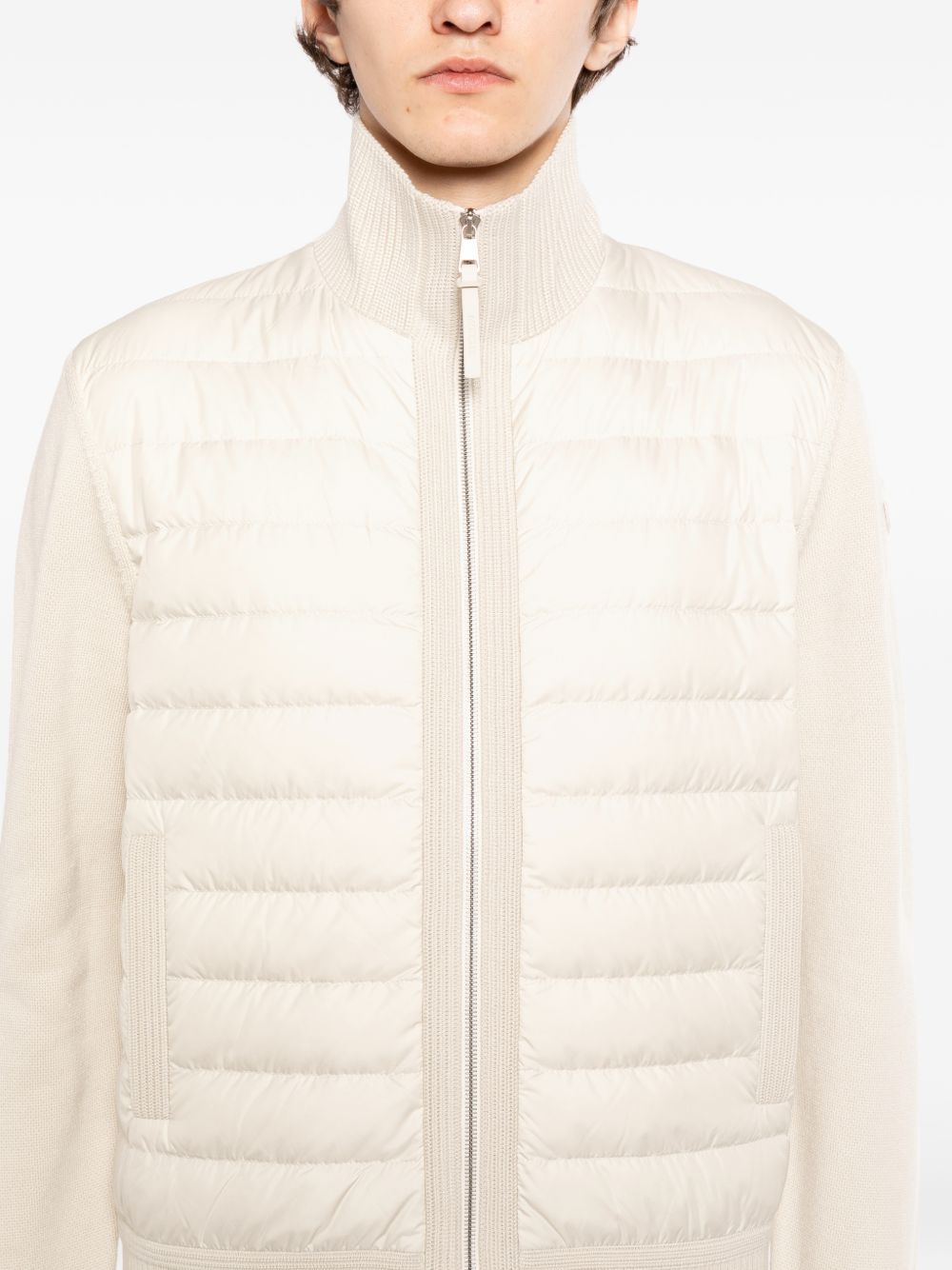 Оригінальна Padded Wool Zip-Up Cardigan Moncler – детальний вид