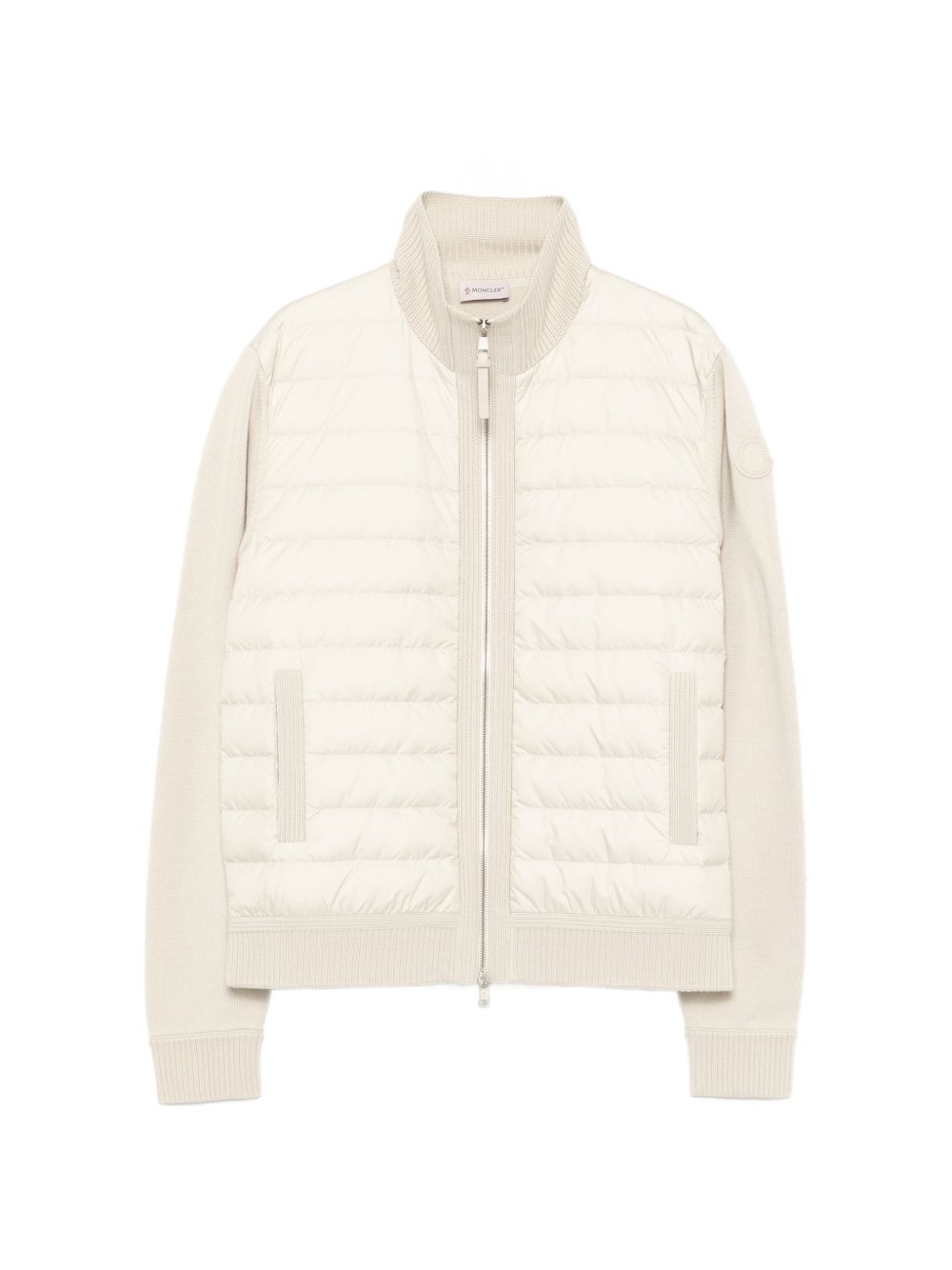 Оригінальна Padded Wool Zip-Up Cardigan Moncler – боковий вид