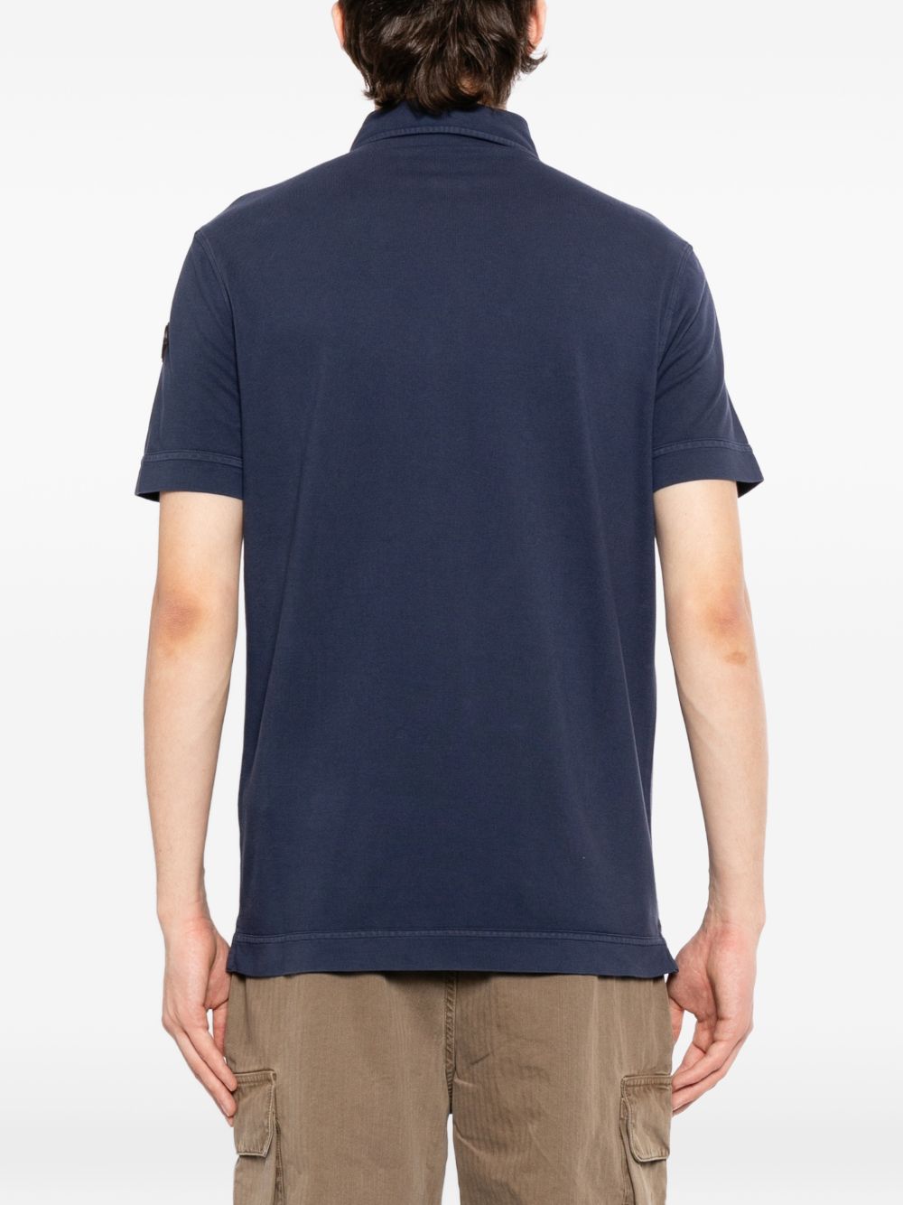 Leather Logo Cotton Polo Shirt Moncler – Гарантія оригінальності – детальний вид