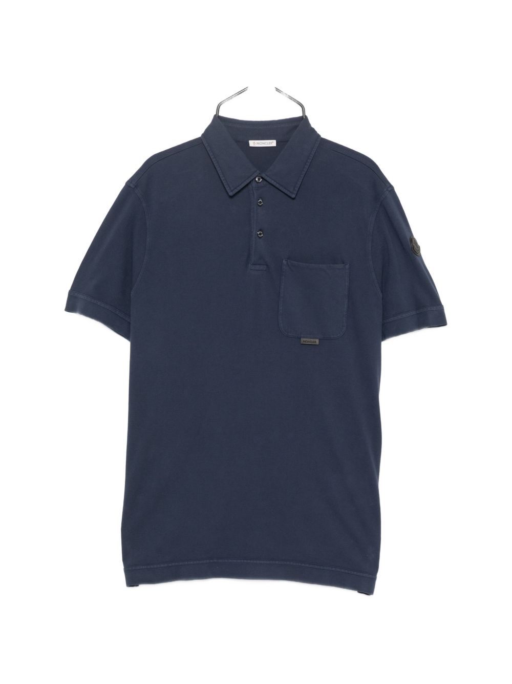 Leather Logo Cotton Polo Shirt Moncler – Гарантія оригінальності – боковий вид