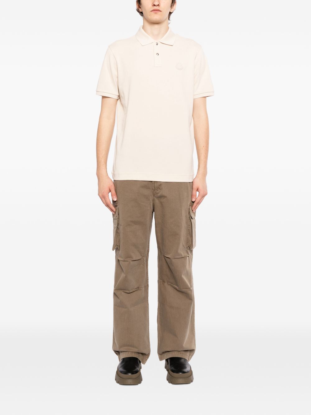 Оригінальна Logo Patch Polo Shirt Moncler – вид ззаду