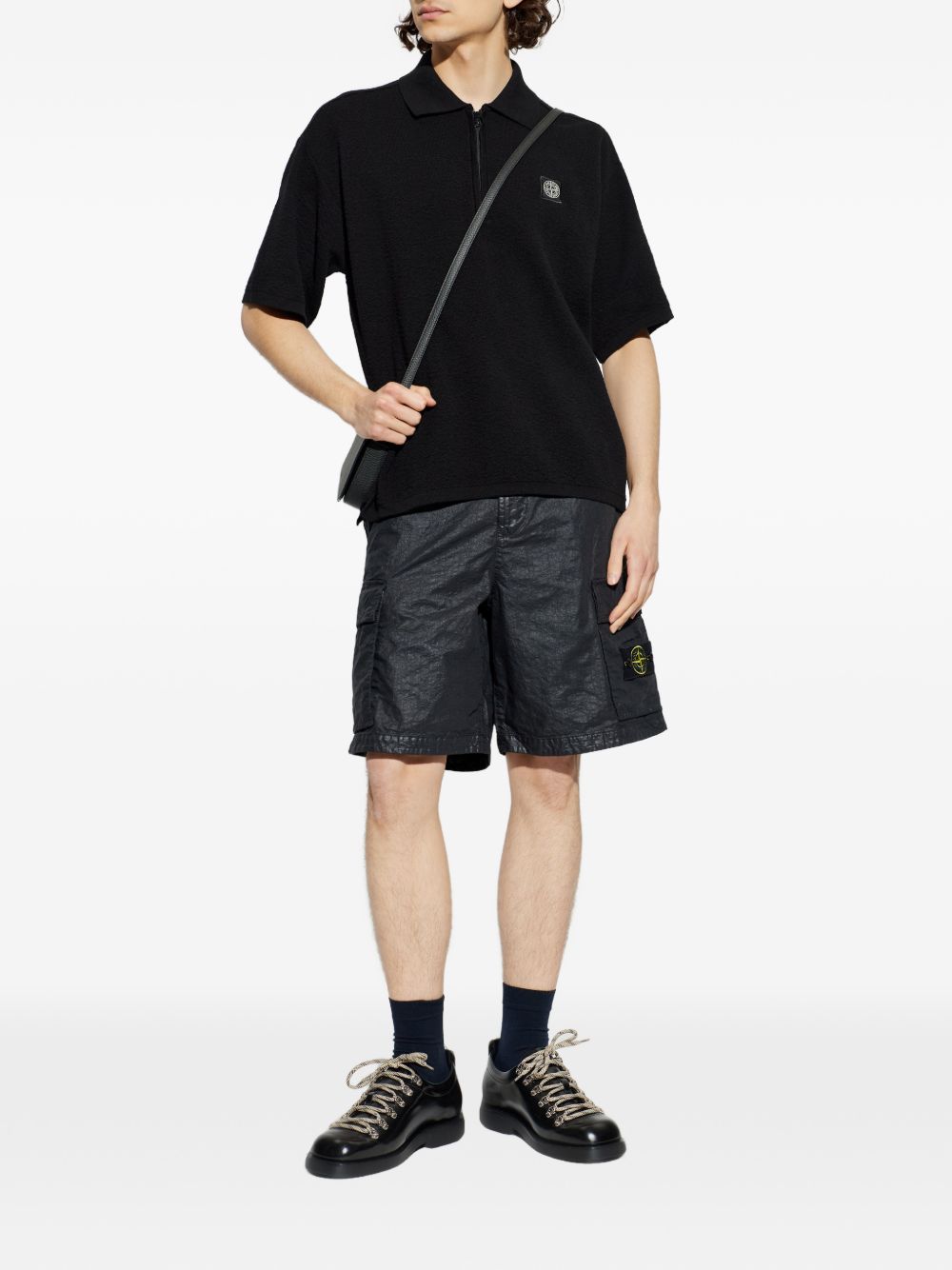Оригінальна Zip-Up Polo Shirt Stone island – детальний вид