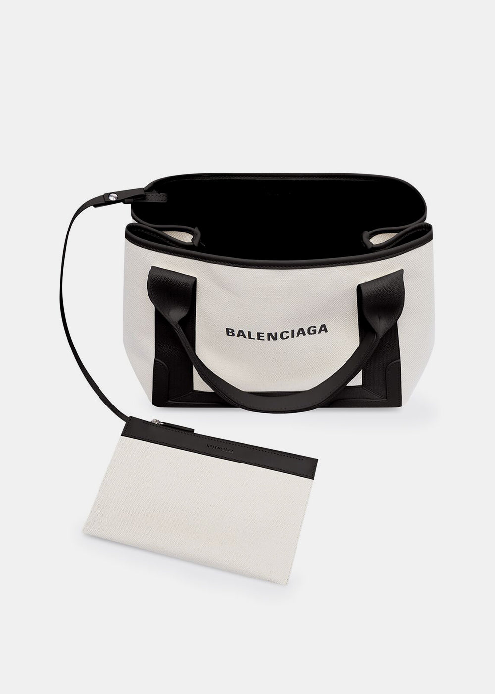 Off-White Navy Small Cabas Bag Balenciaga оригінал – Купити в Україні – вид ззаду
