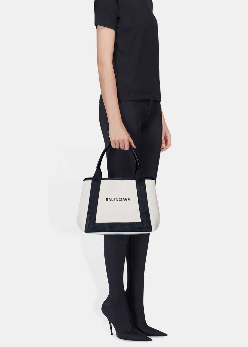 Off-White Navy Small Cabas Bag Balenciaga оригінал – Купити в Україні – детальний вид