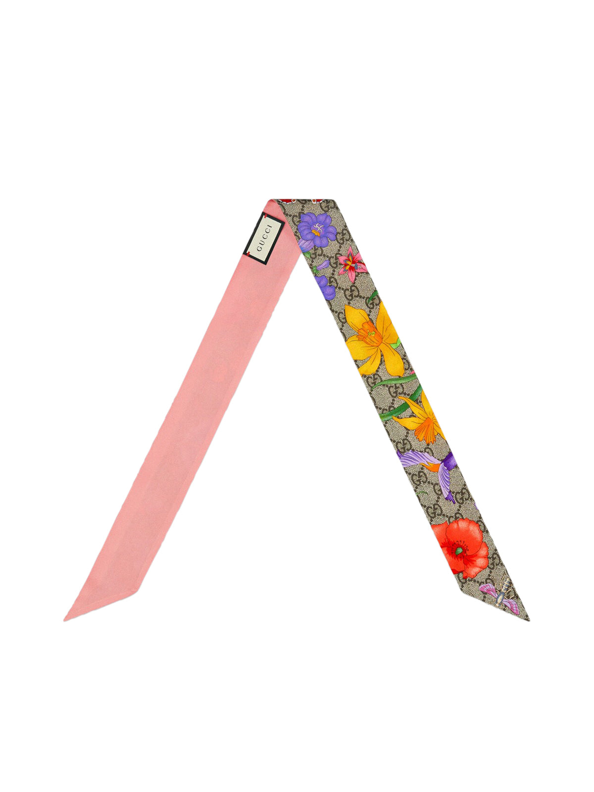 Silk Ribbon With Gg Flora Print Gucci оригінал – Купити в Україні – боковий вид
