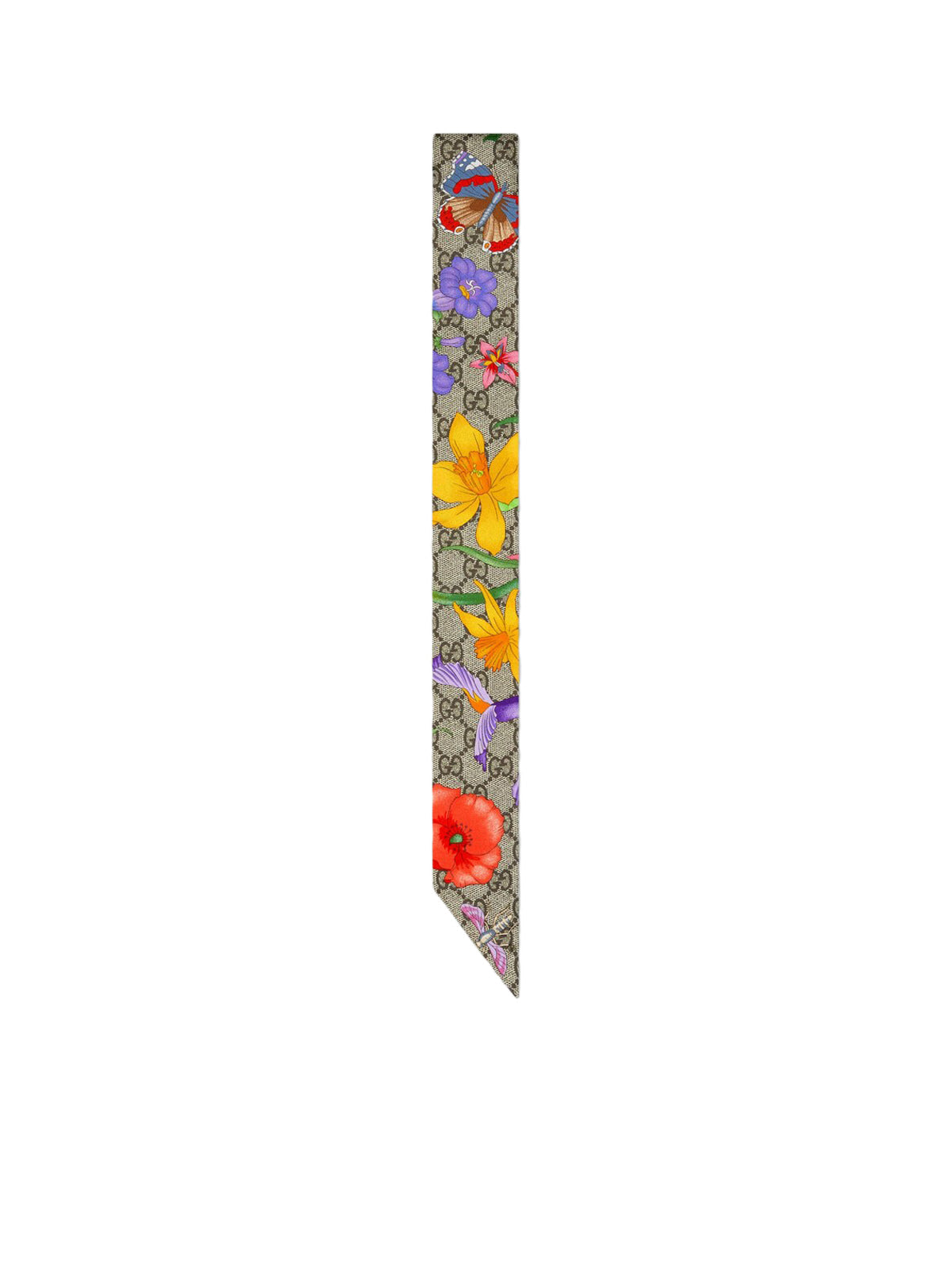 Silk Ribbon With Gg Flora Print Gucci оригінал – Купити в Україні – вид ззаду