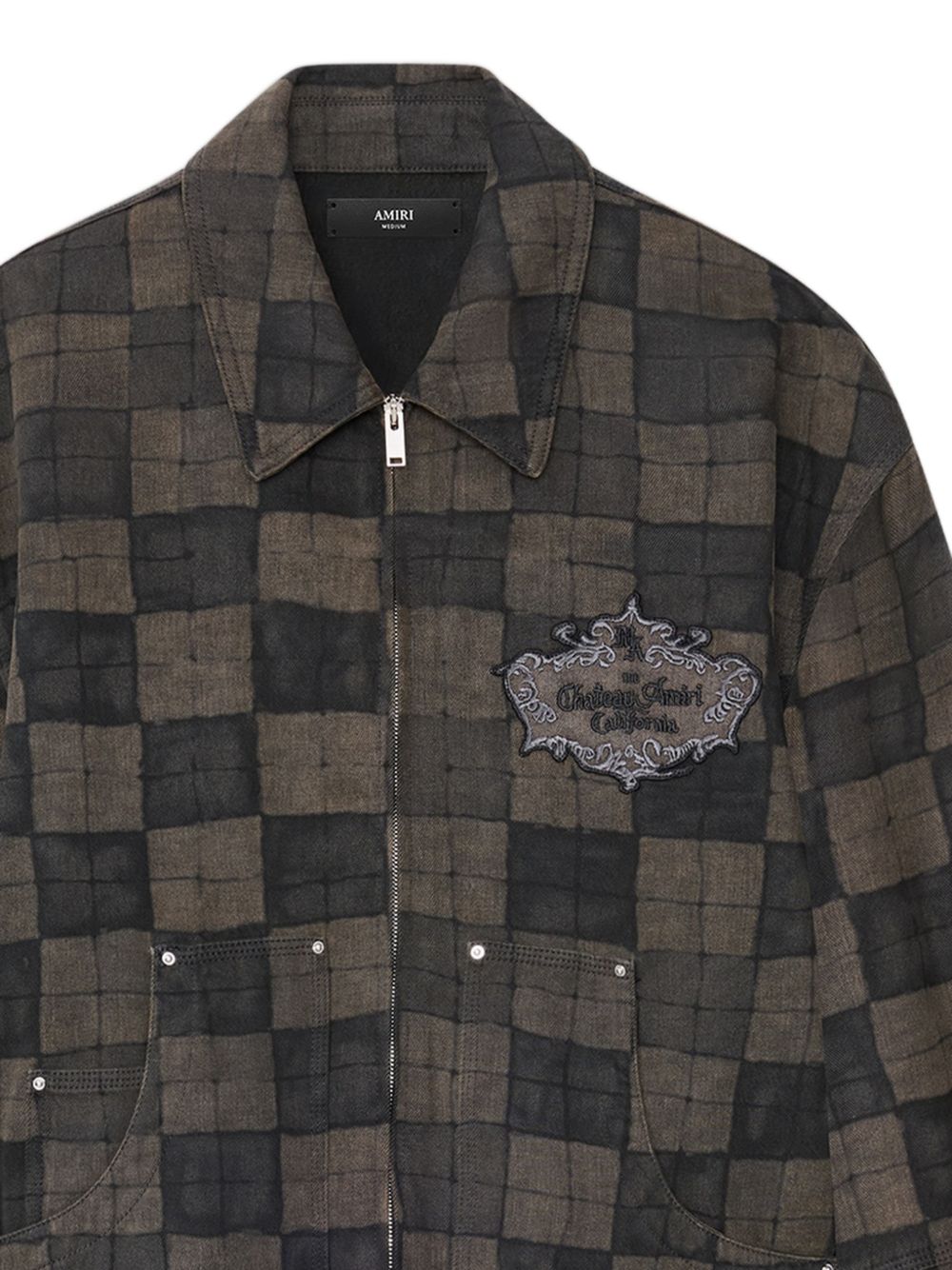 Оригінальна Checked Denim Jacket Amiri – вид ззаду