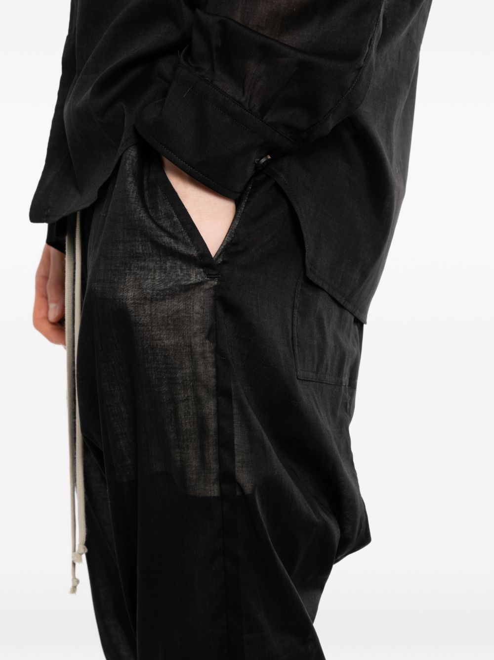 Drawstring Silm Trousers Rick owens – Гарантія оригінальності – вид ззаду