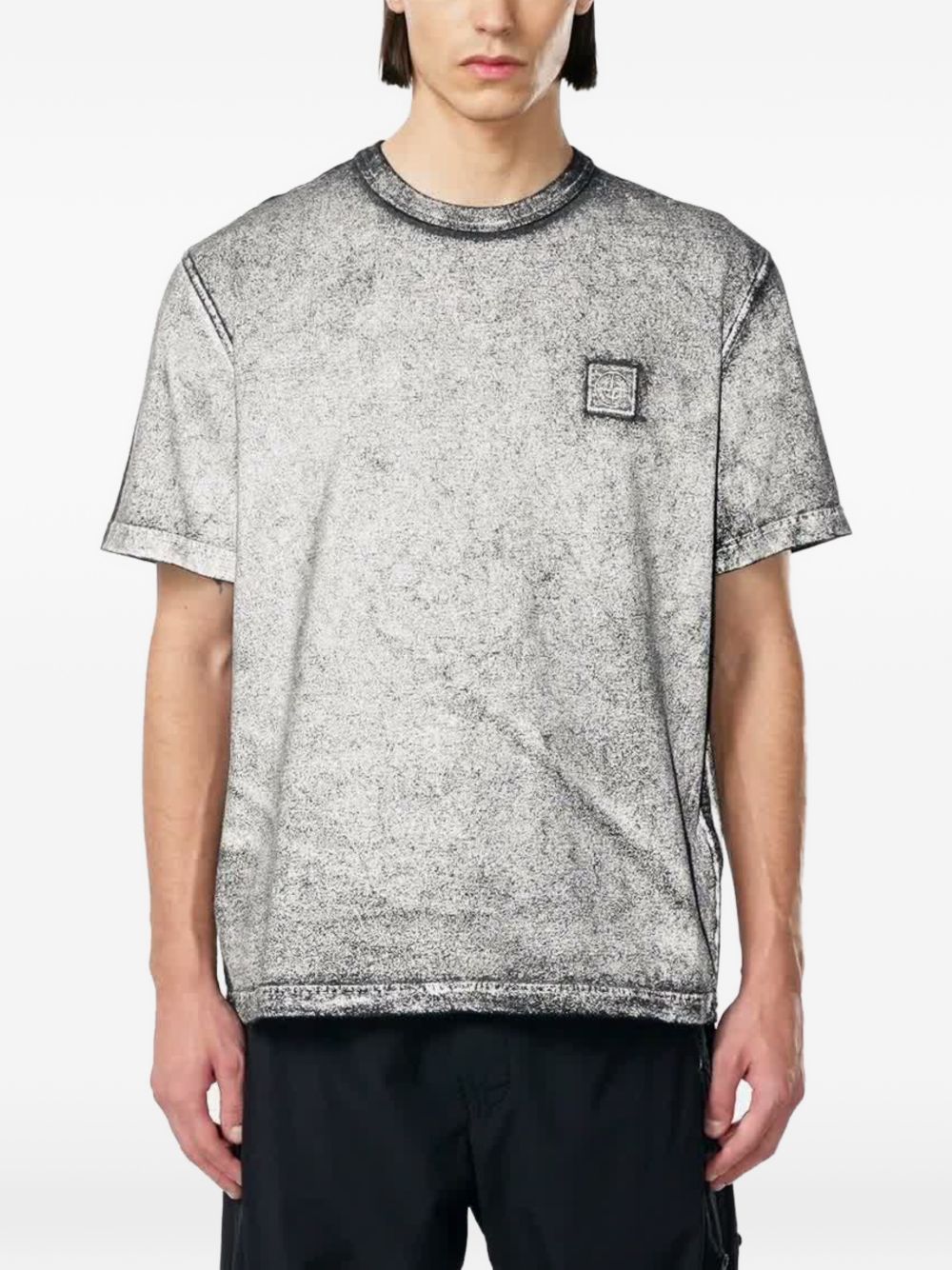 Оригінальна Reflective Cotton T-Shirt Stone island – вид ззаду