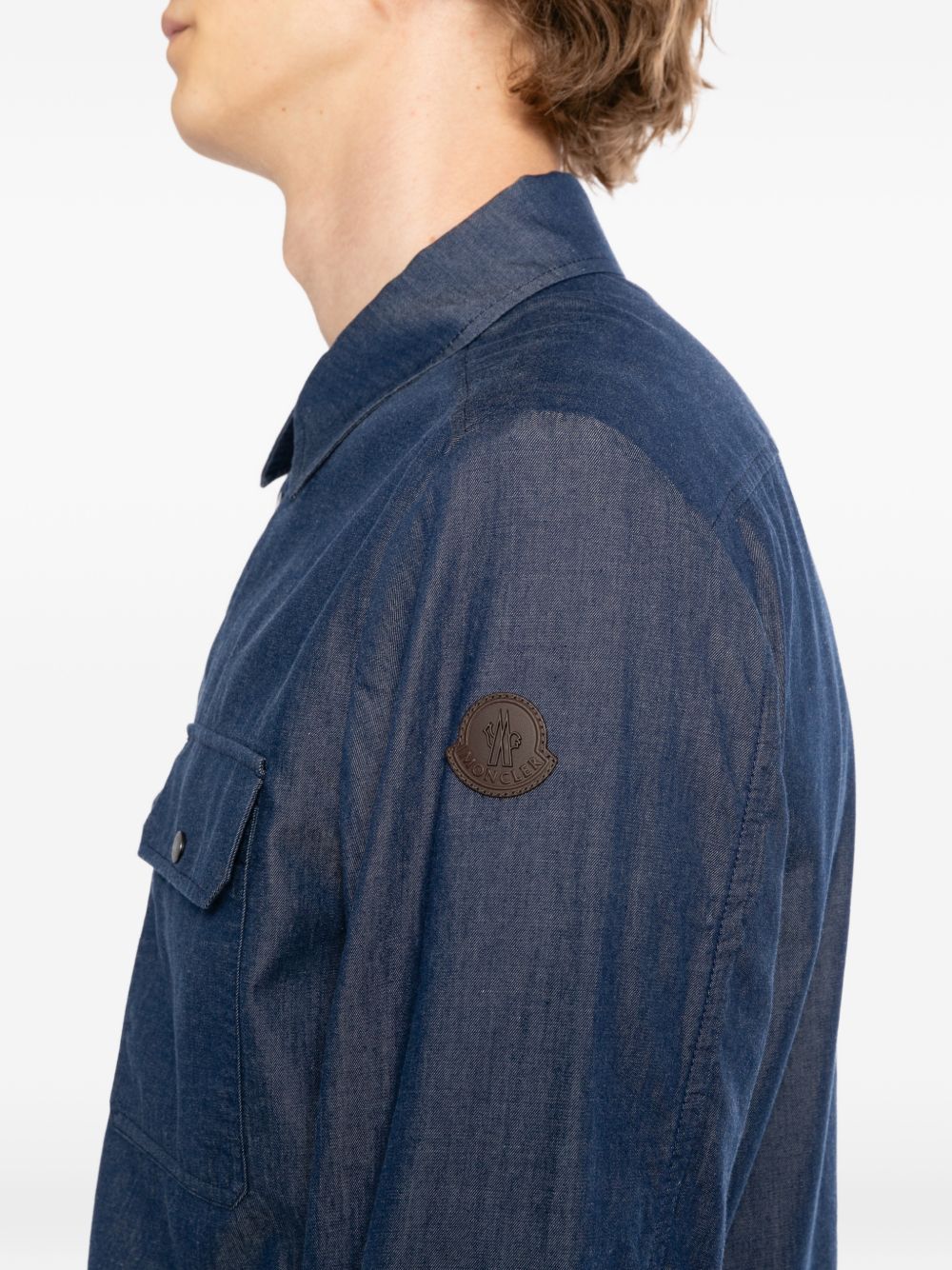 Оригінальна Denim Shirt Jacket Moncler – вид ззаду