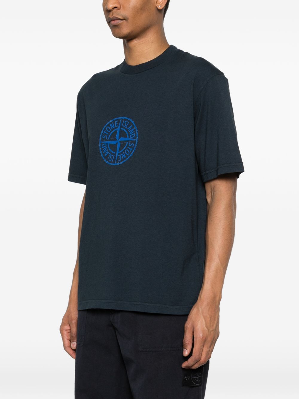 Оригінальна Logo Print T-Shirt Stone island – вид ззаду