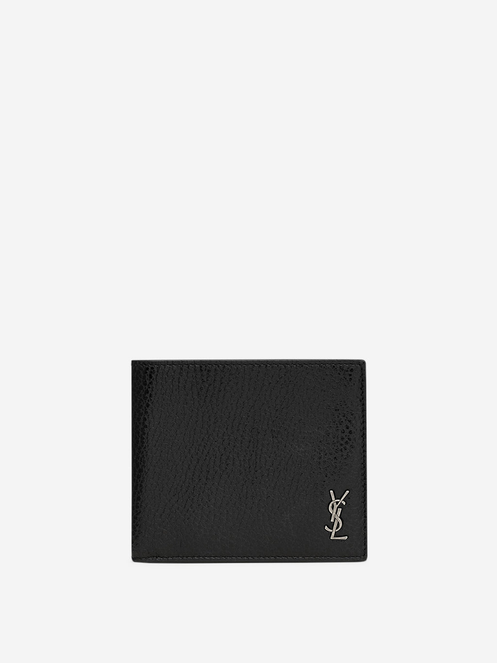 Оригінальна Logo Grained Leather Wallet Saint laurent – боковий вид