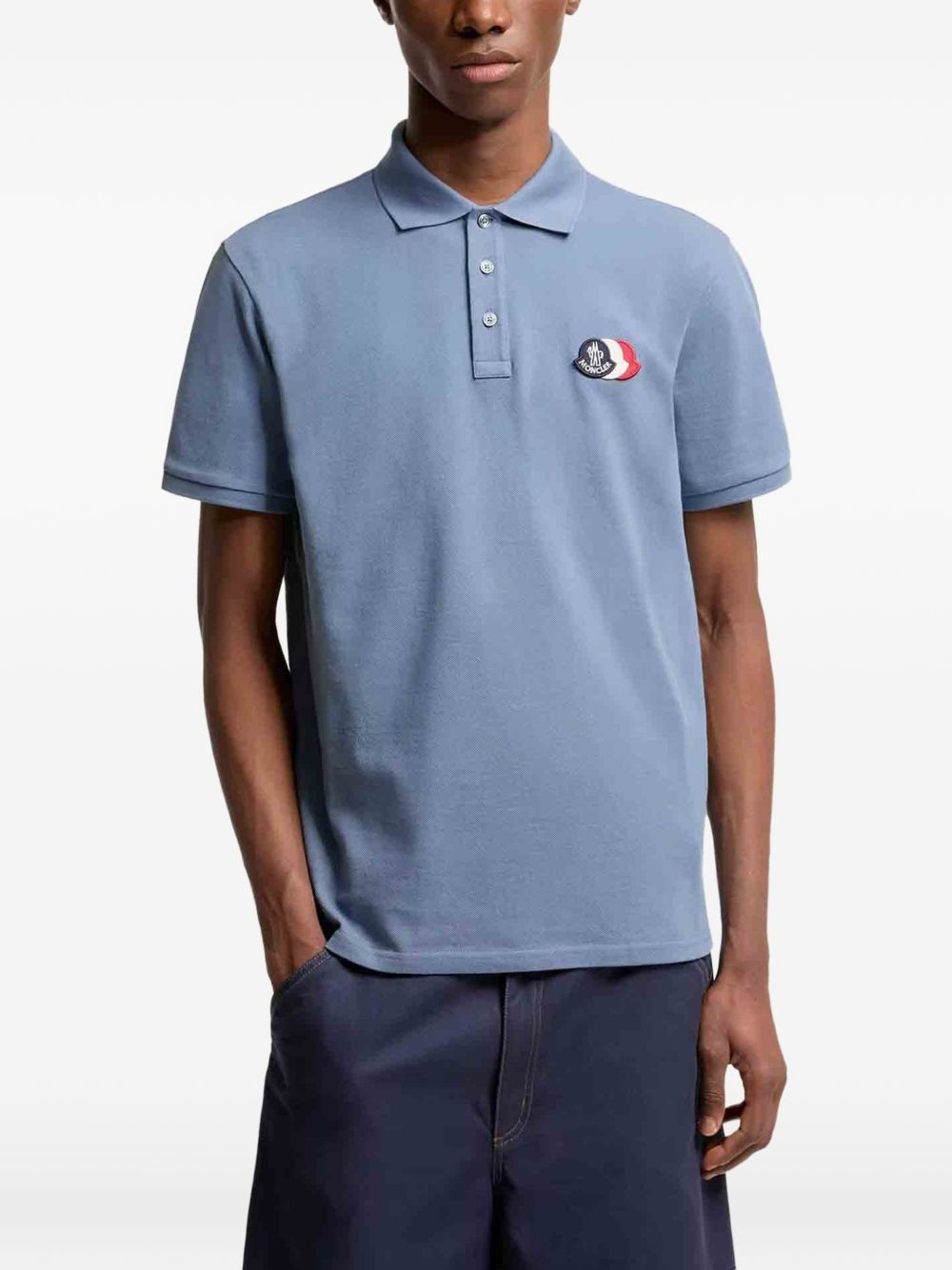 Оригінальна Logo-Patch Polo Shirt Moncler – вид ззаду