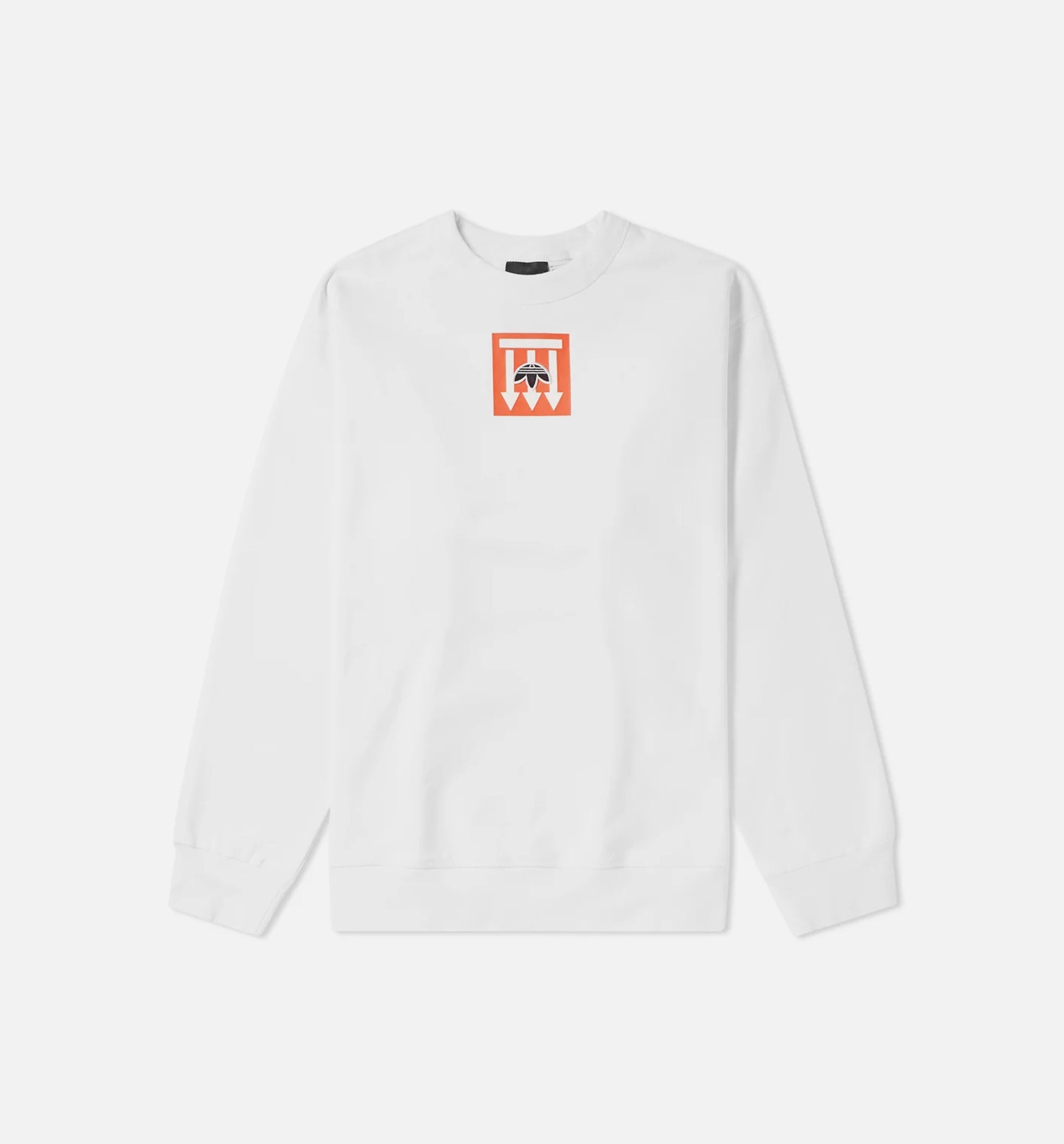 Original By Alexander Wang Graphic Mens Crew Shirt White Adidas – Гарантія оригінальності – боковий вид - ADIDAS