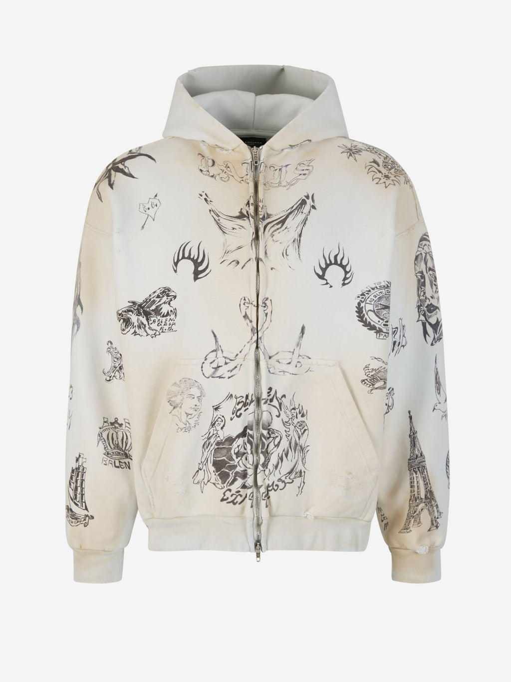 Tat Medium Fit Sweatshirt Balenciaga – Гарантія оригінальності – боковий вид
