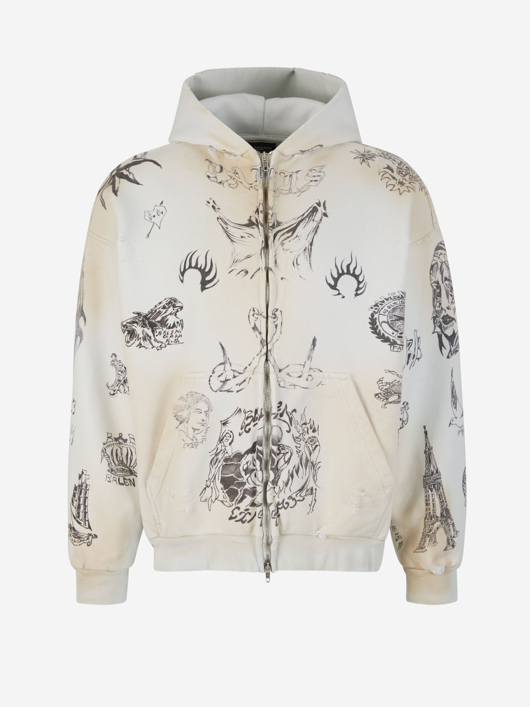 Tat Medium Fit Sweatshirt Balenciaga – Гарантія оригінальності – боковий вид