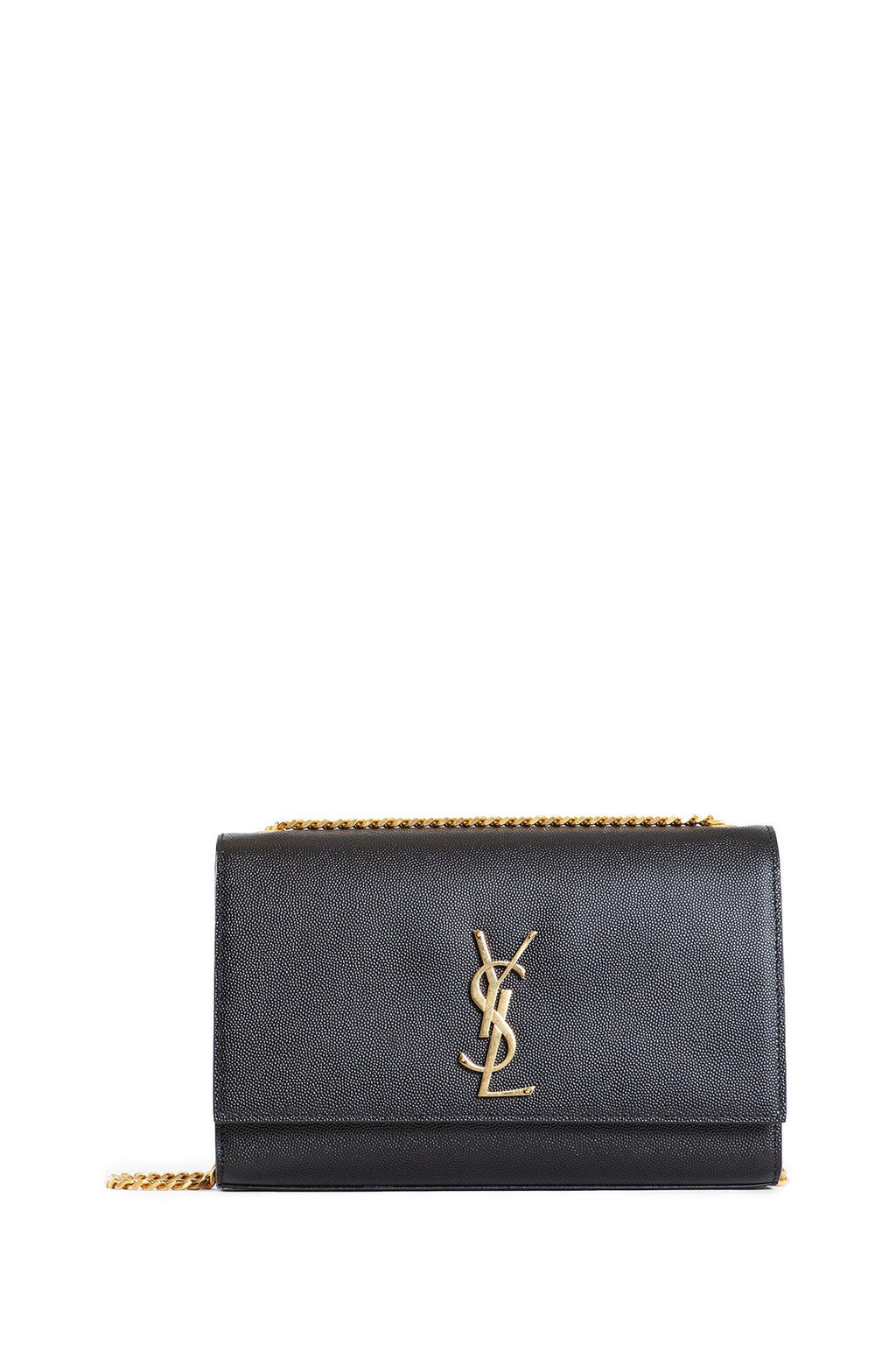 Kate Medium Chain Bag In Grain De Poudre Embossed Leather Saint laurent – Гарантія оригінальності – боковий вид