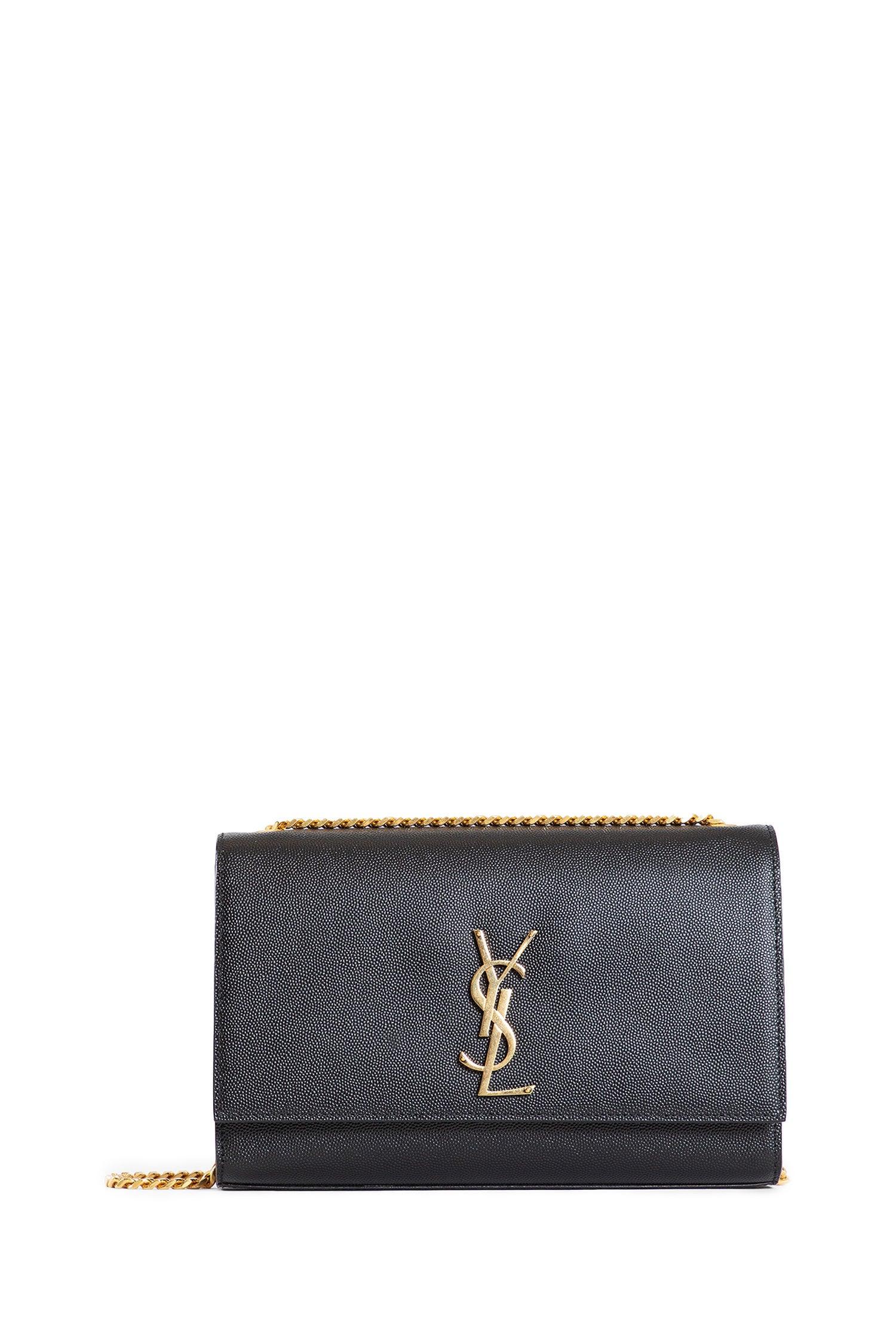 Kate Medium Chain Bag In Grain De Poudre Embossed Leather Saint laurent – Гарантія оригінальності – боковий вид