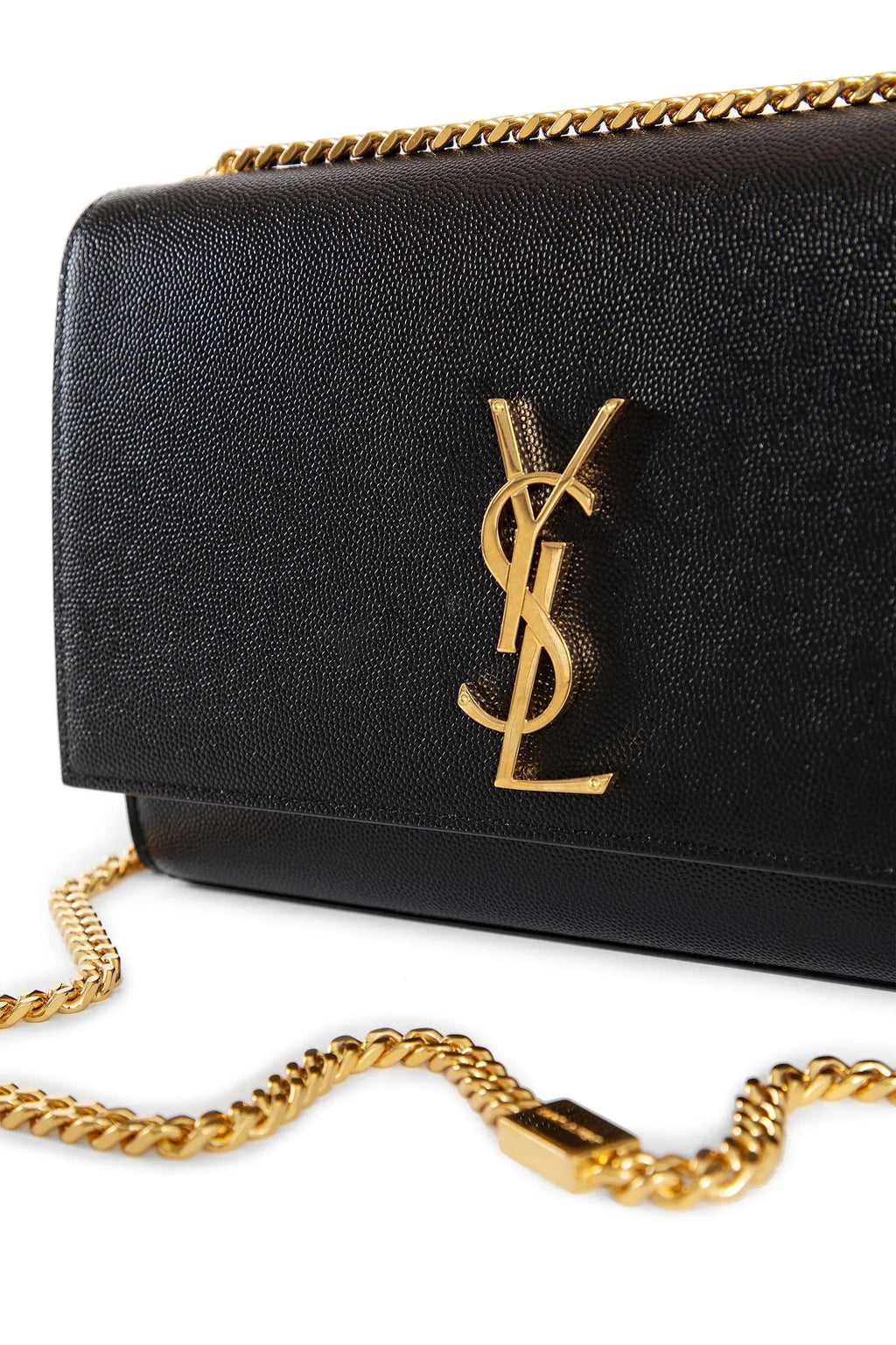 Kate Medium Chain Bag In Grain De Poudre Embossed Leather Saint laurent – Гарантія оригінальності – збільшений вид