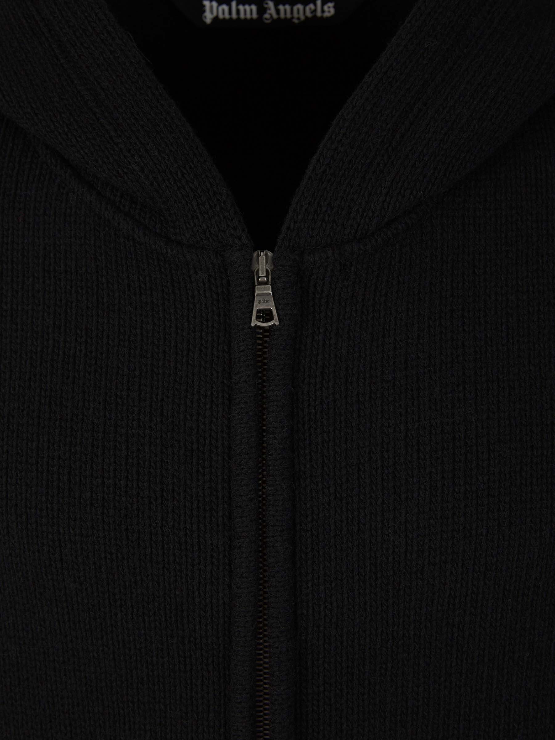 Оригінальна Knit Zipper Hood Sweatshirt Palm angels – детальний вид