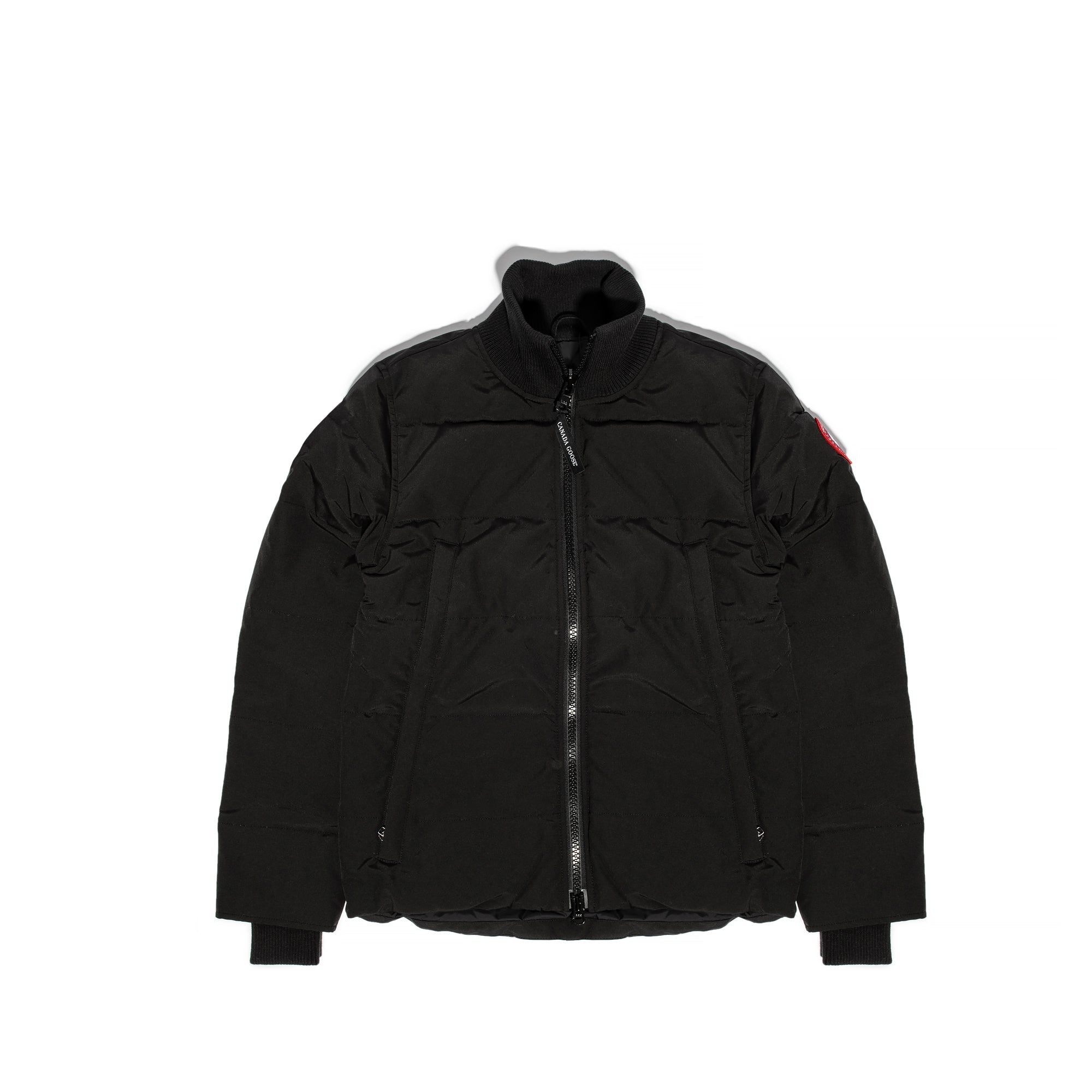 Оригінальна Mens Woolford Jacket Black Noir Canada goose – боковий вид
