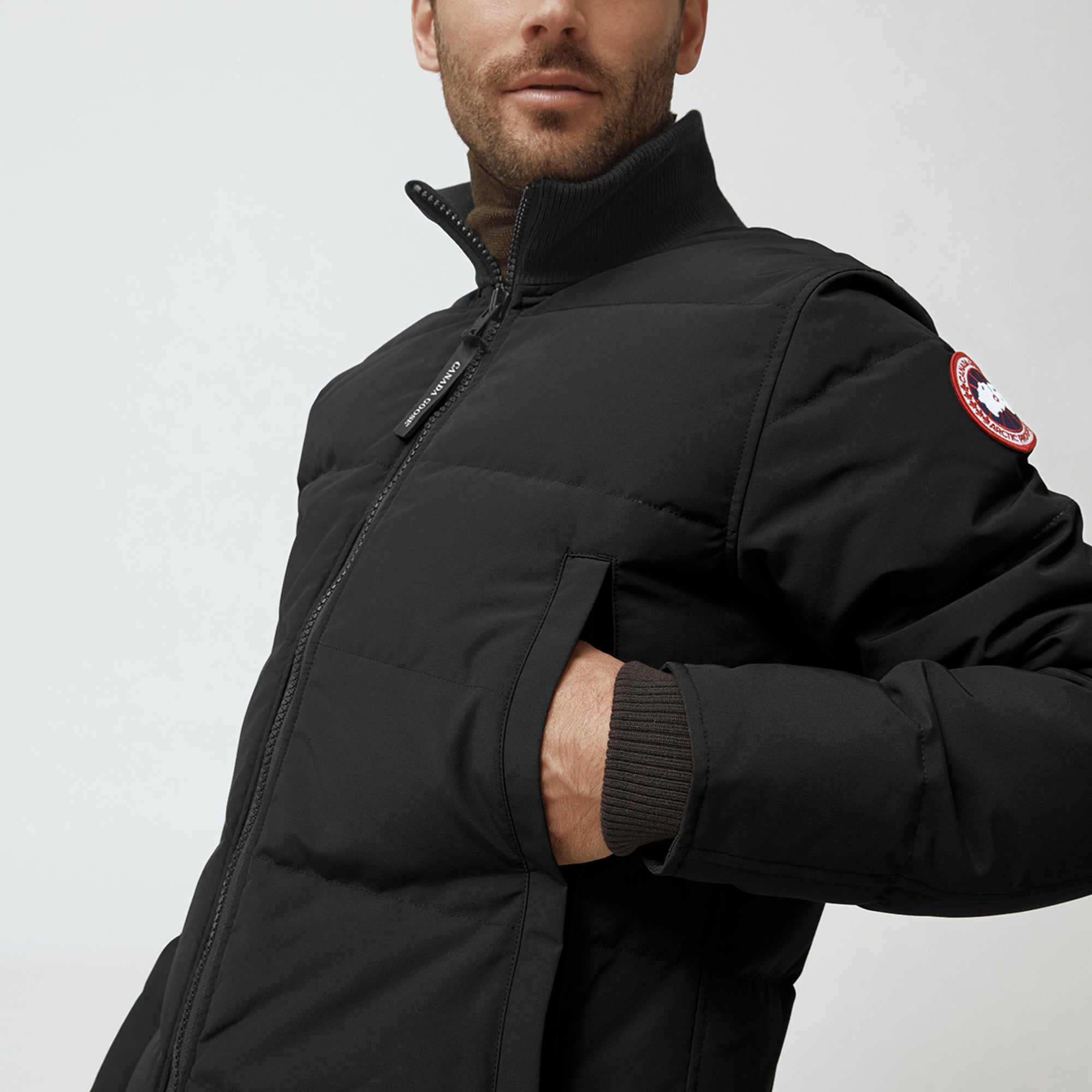 Оригінальна Mens Woolford Jacket Black Noir Canada goose – збільшений вид