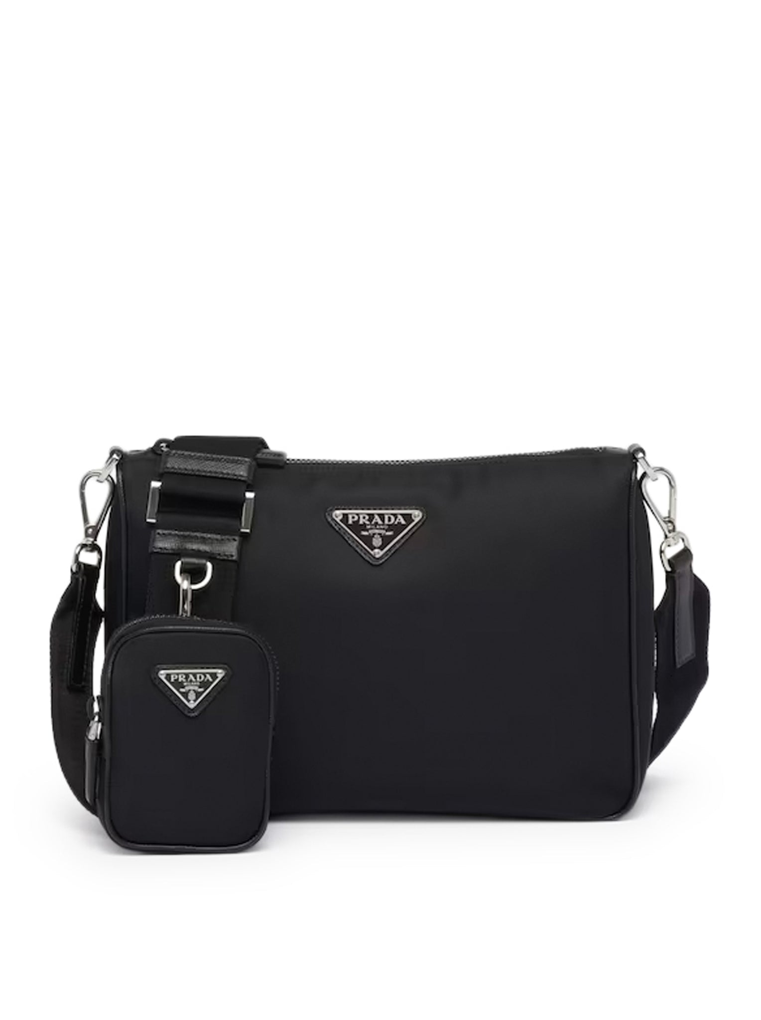 Re-Nylon And Saffiano Shoulder Bag Prada – Гарантія оригінальності – боковий вид