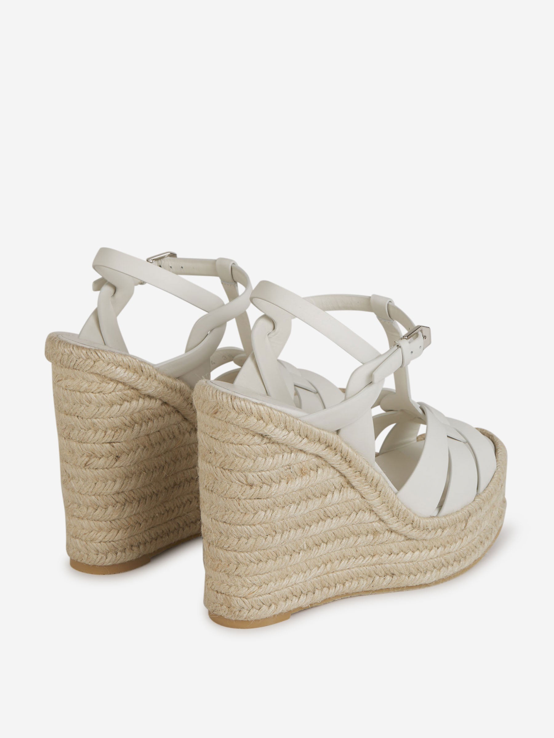 Leather Raffia Espadrilles Saint laurent – Гарантія оригінальності – детальний вид