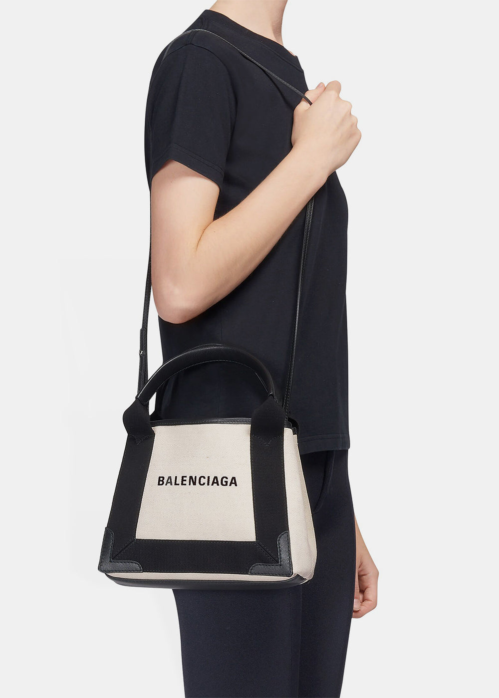 Off-White Navy Xs Cabas Bag Balenciaga – Гарантія оригінальності – вид ззаду