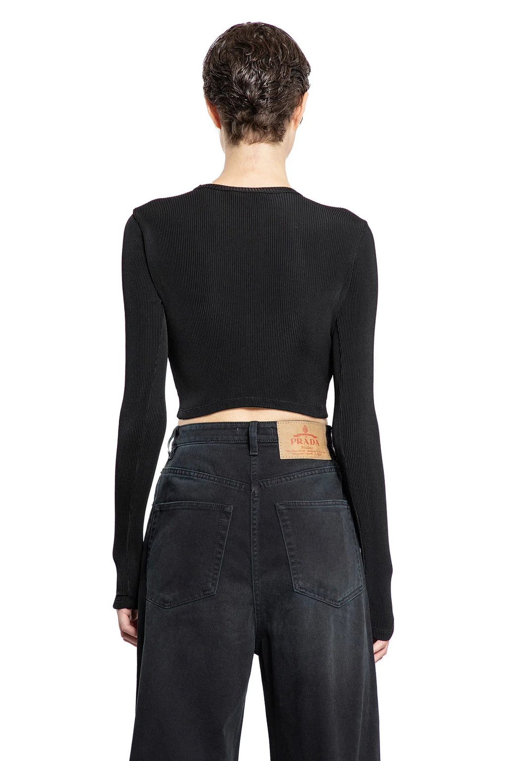 Long Sleeve Crop Top Prada оригінал – Купити в Україні – детальний вид