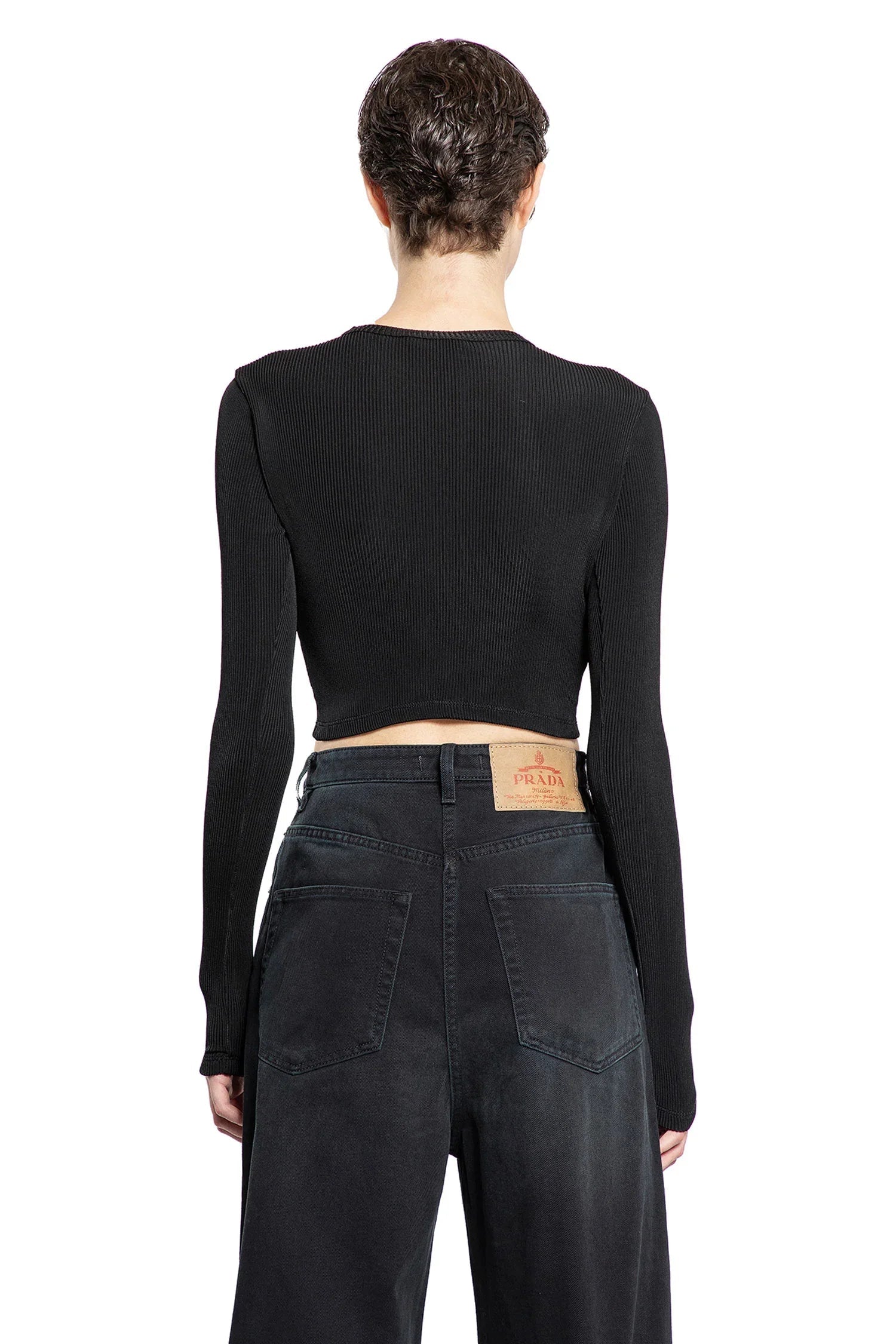 Long Sleeve Crop Top Prada оригінал – Купити в Україні – детальний вид