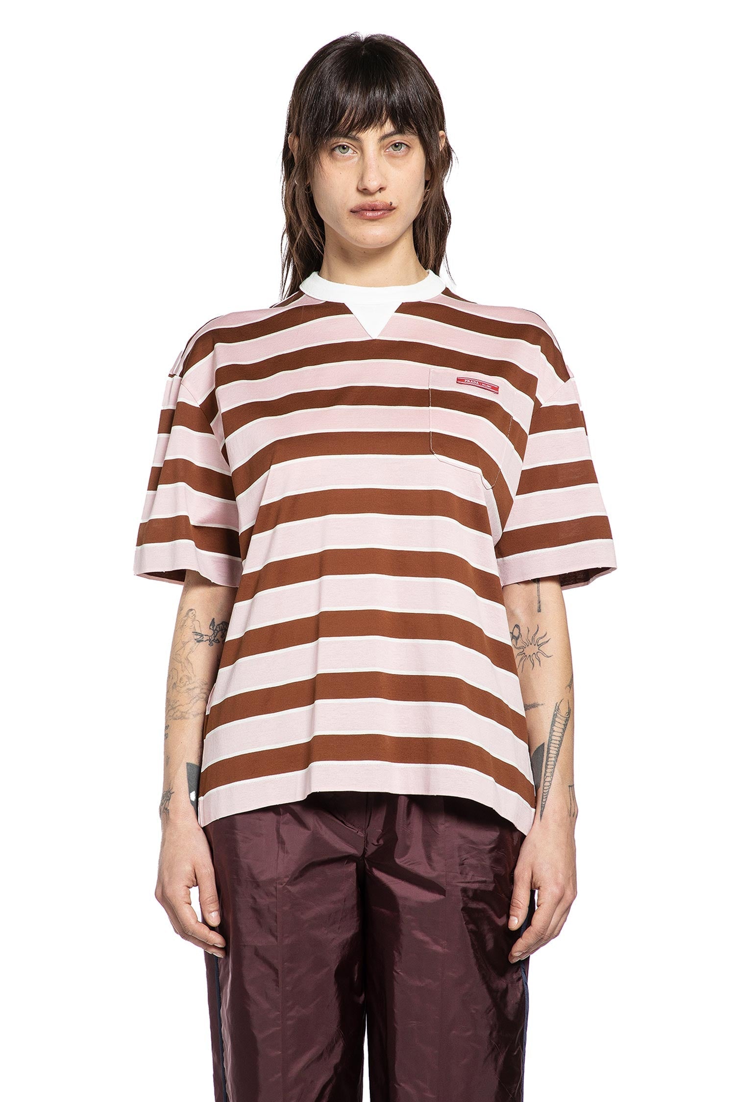 Bayadère Pocket T-Shirt Prada оригінал – Купити в Україні – боковий вид