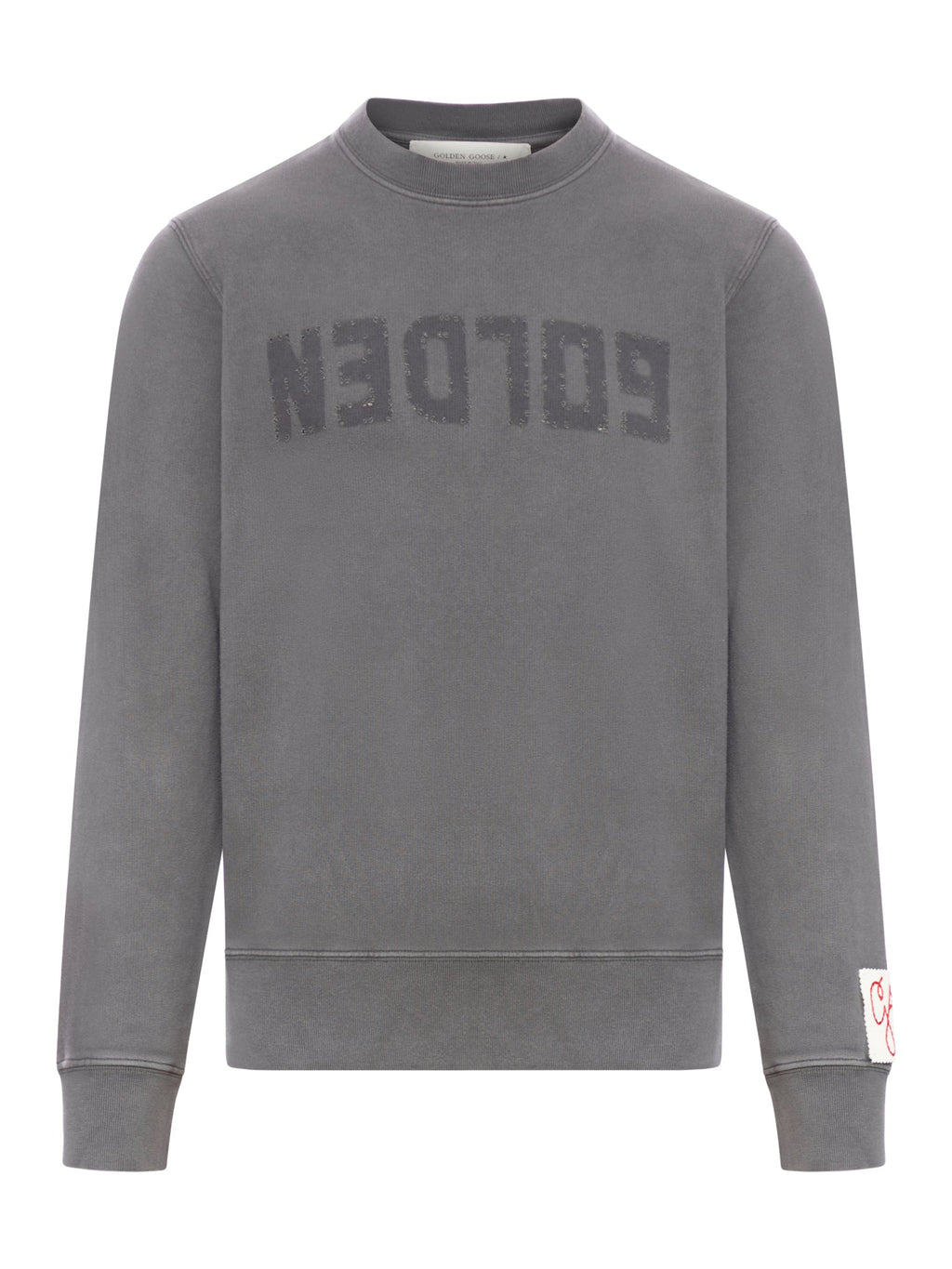 Crew Neck Sweatshirt With Logo Golden goose – Гарантія оригінальності – боковий вид