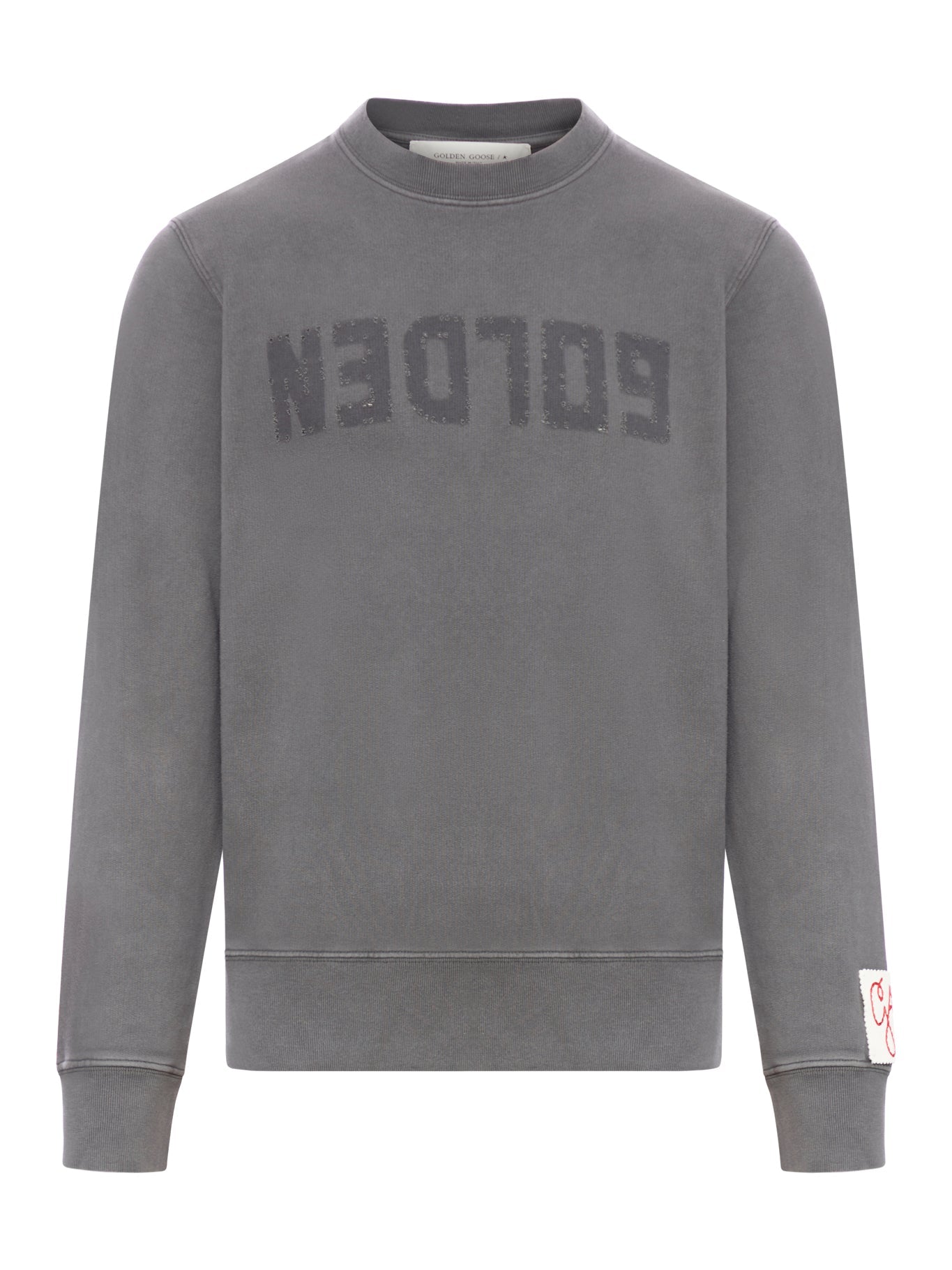Crew Neck Sweatshirt With Logo Golden goose – Гарантія оригінальності – боковий вид