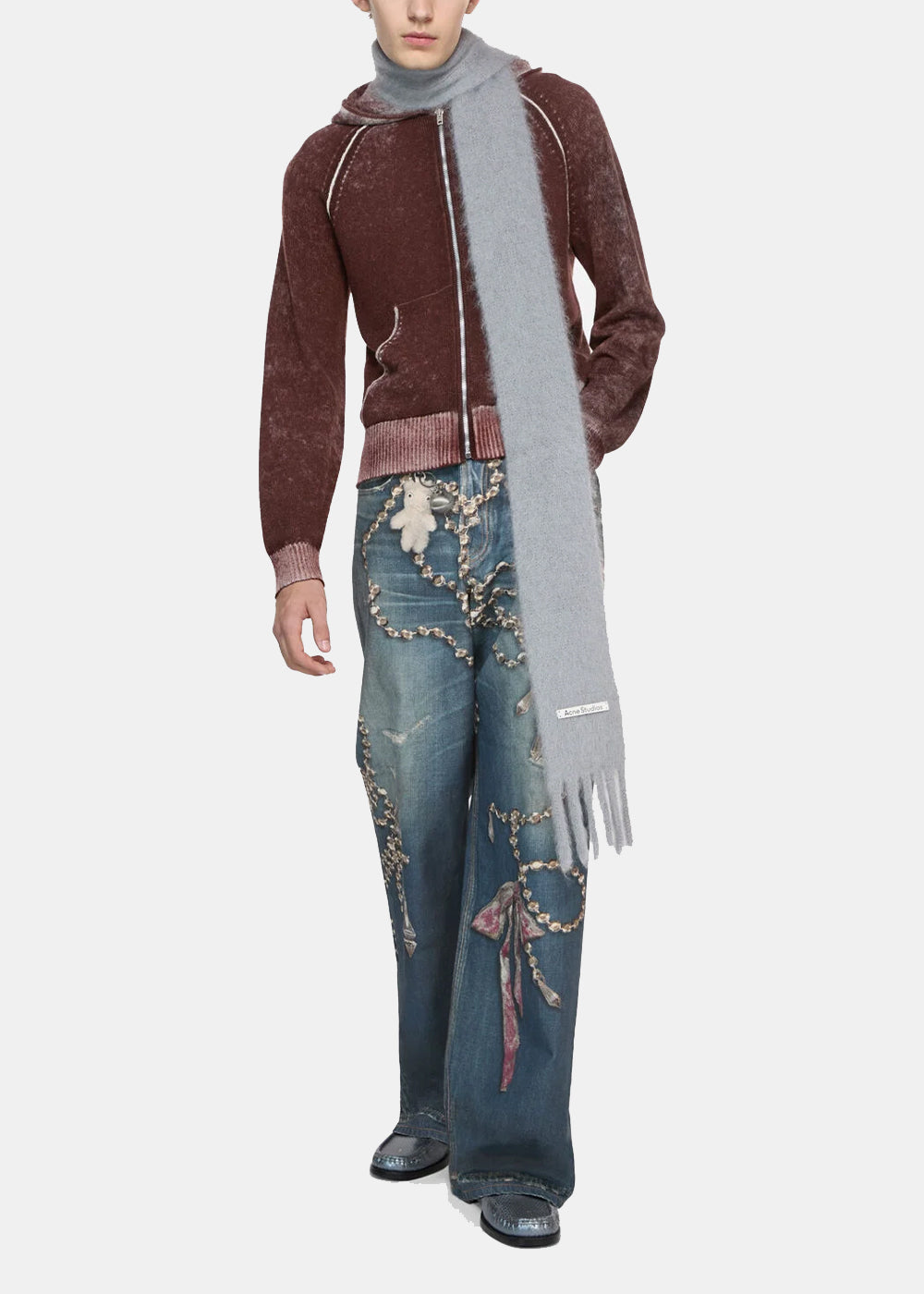 Оригінальна Dark Burgundy Kupiter Cashmere Acne studios – детальний вид