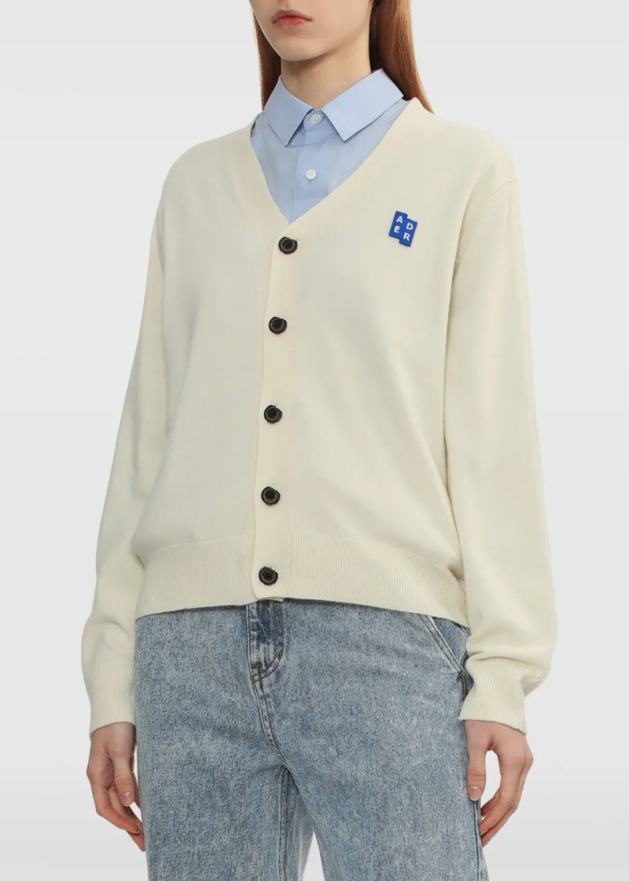 Oatmeal Sig; Bl Tag Logo-Patch Button Cardigan Ader error оригінал – Купити в Україні – детальний вид