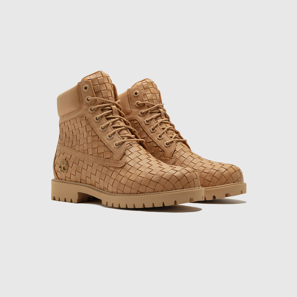 Premium Woven 6 Inch Boot Beige Full-Grain Timberland – Гарантія оригінальності – вид ззаду