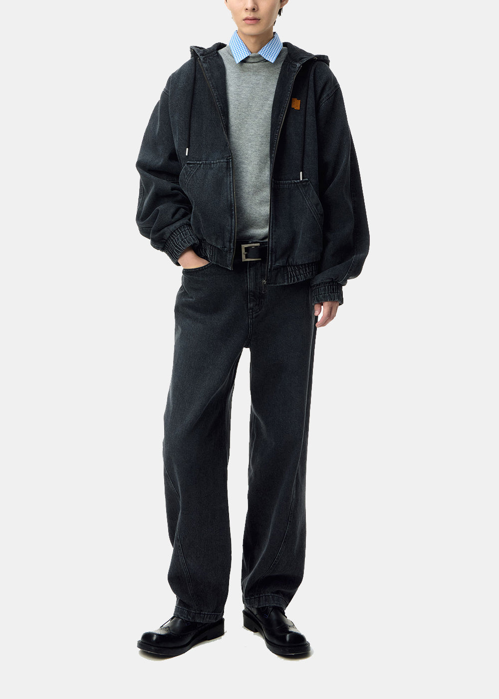 Black Hooded Drawstring Jacket Ader error – Гарантія оригінальності – детальний вид