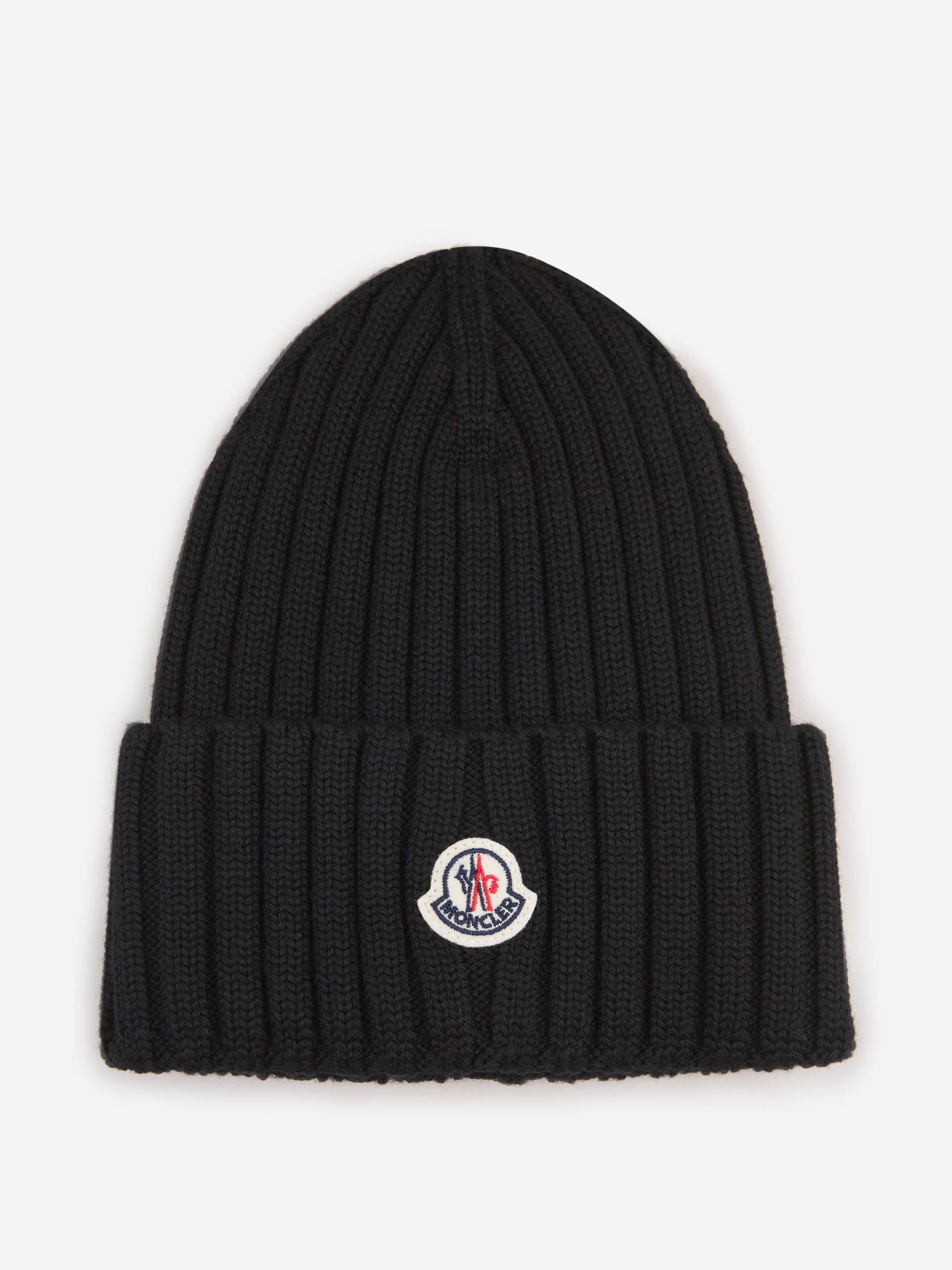 Wool Logo Beanie Moncler – Гарантія оригінальності – боковий вид - MONCLER