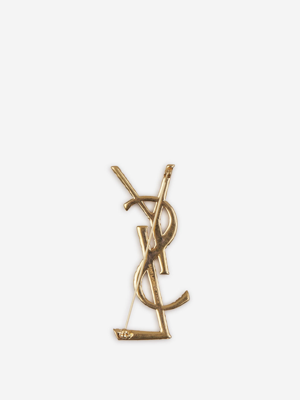 Оригінальна Cassandre Logo Brooch Saint laurent – вид ззаду