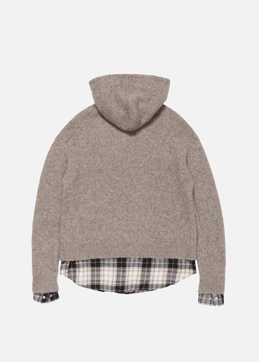 Grey Layered Wool Hoodie Acne studios – Гарантія оригінальності – вид ззаду