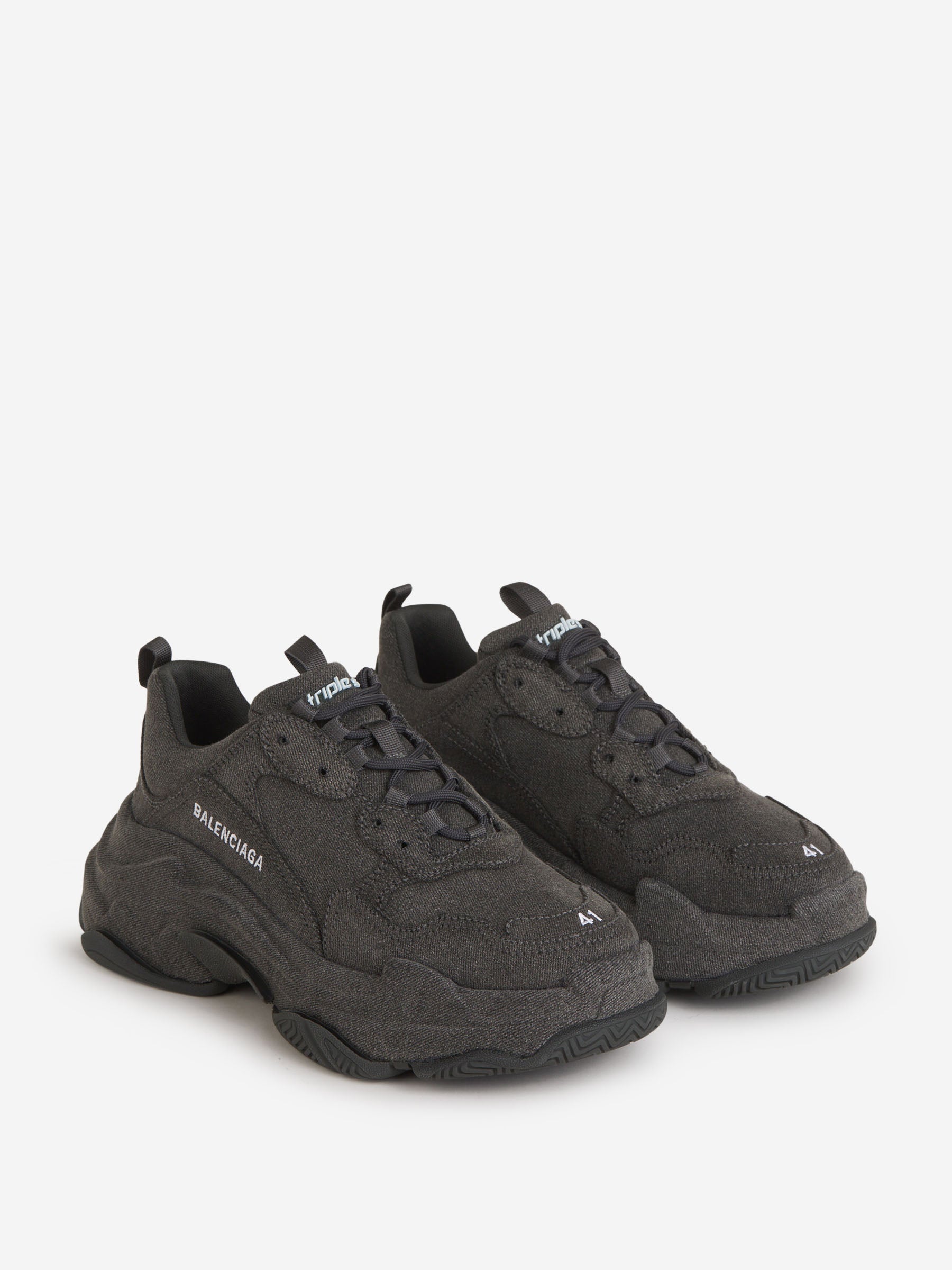 Triple S Denim Sneakers Balenciaga – Гарантія оригінальності – вид ззаду