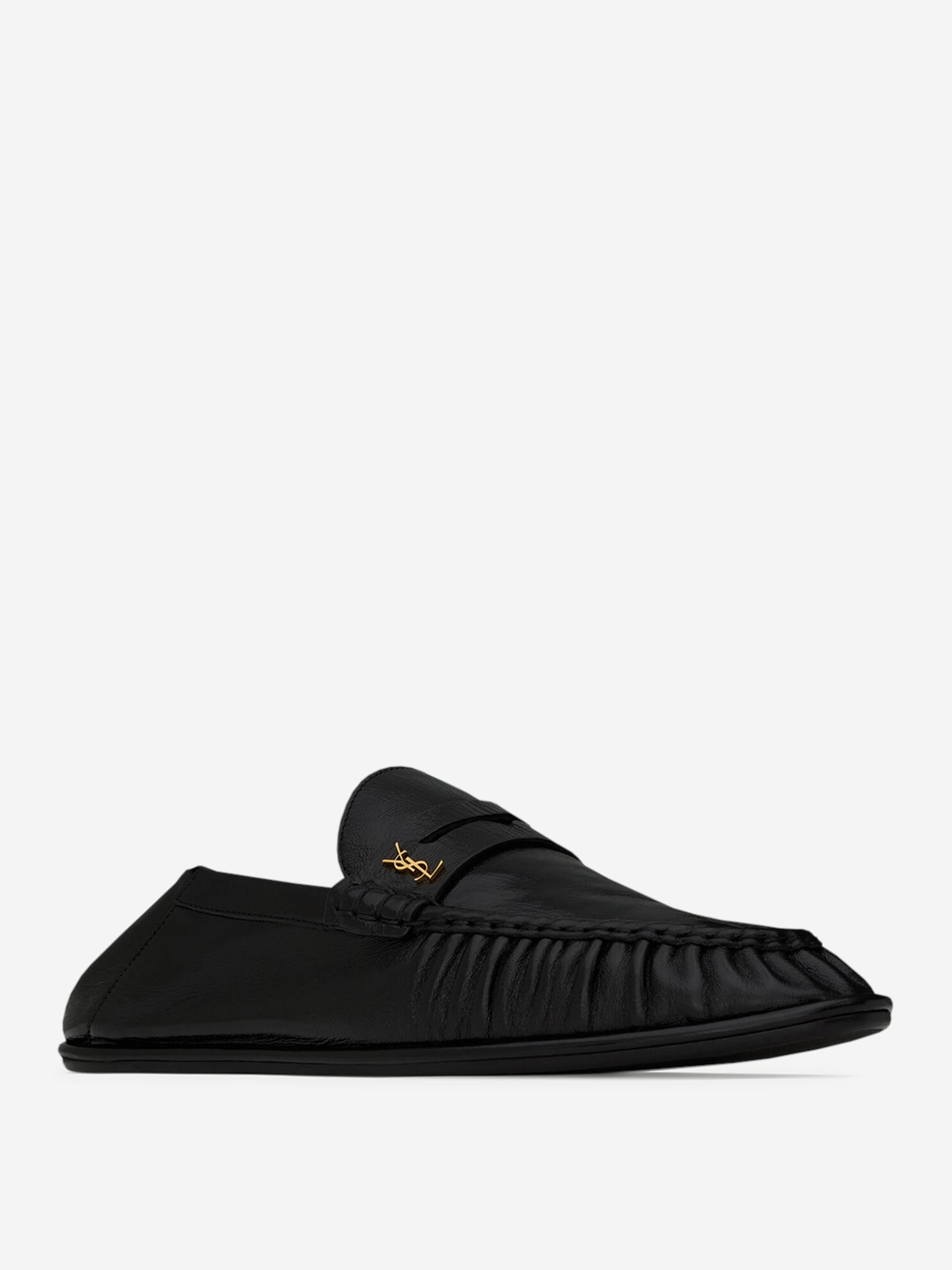 Puckered Leather Moccasins Saint laurent – Гарантія оригінальності – вид ззаду