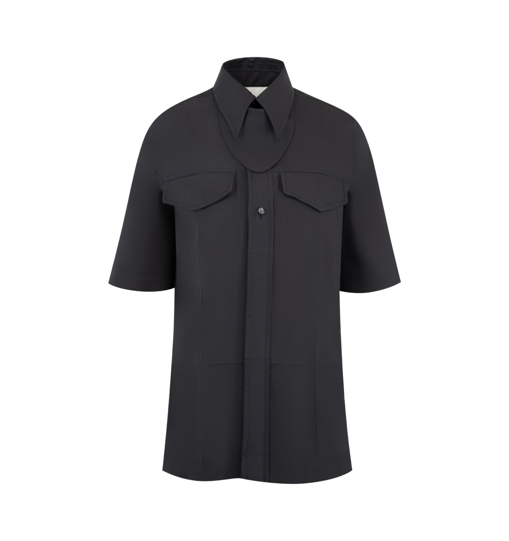 Wool Silk Toile Shirt Bottega veneta – Гарантія оригінальності – вид ззаду