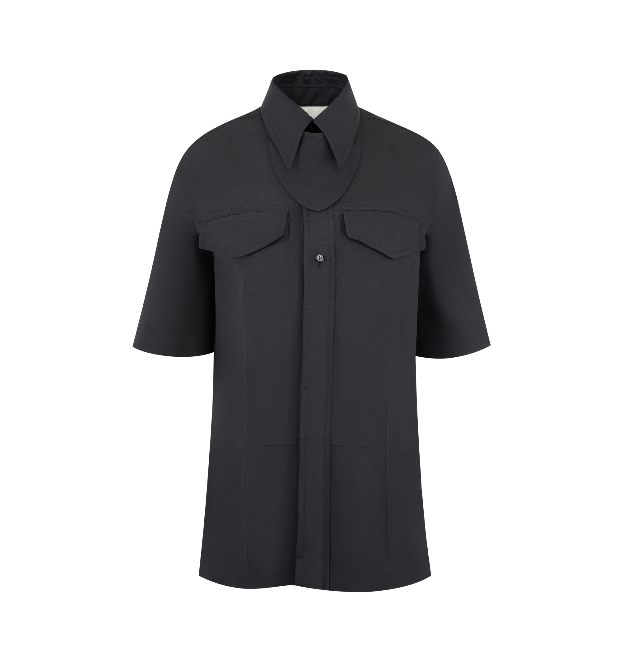 Wool Silk Toile Shirt Bottega veneta – Гарантія оригінальності – вид ззаду