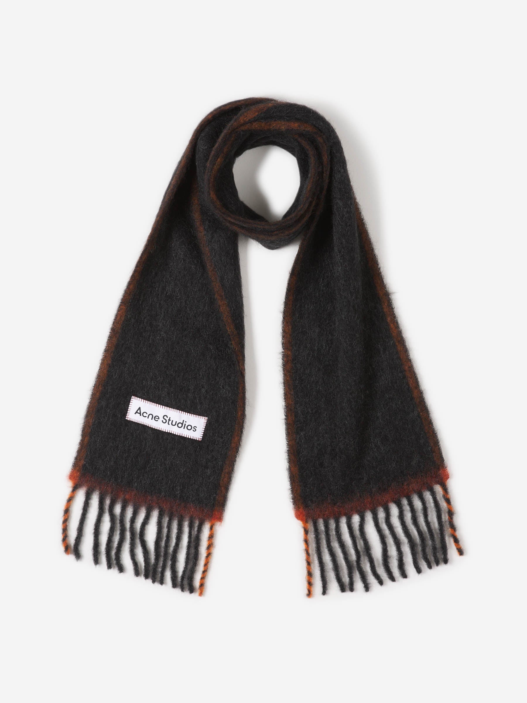 Bufanda Mohair Logo Acne studios – Гарантія оригінальності – боковий вид