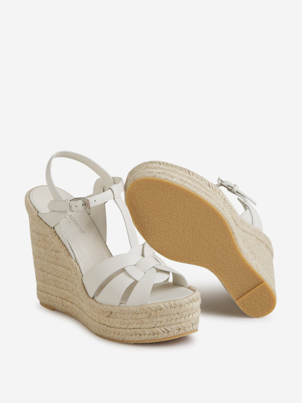 Leather Raffia Espadrilles Saint laurent – Гарантія оригінальності – збільшений вид